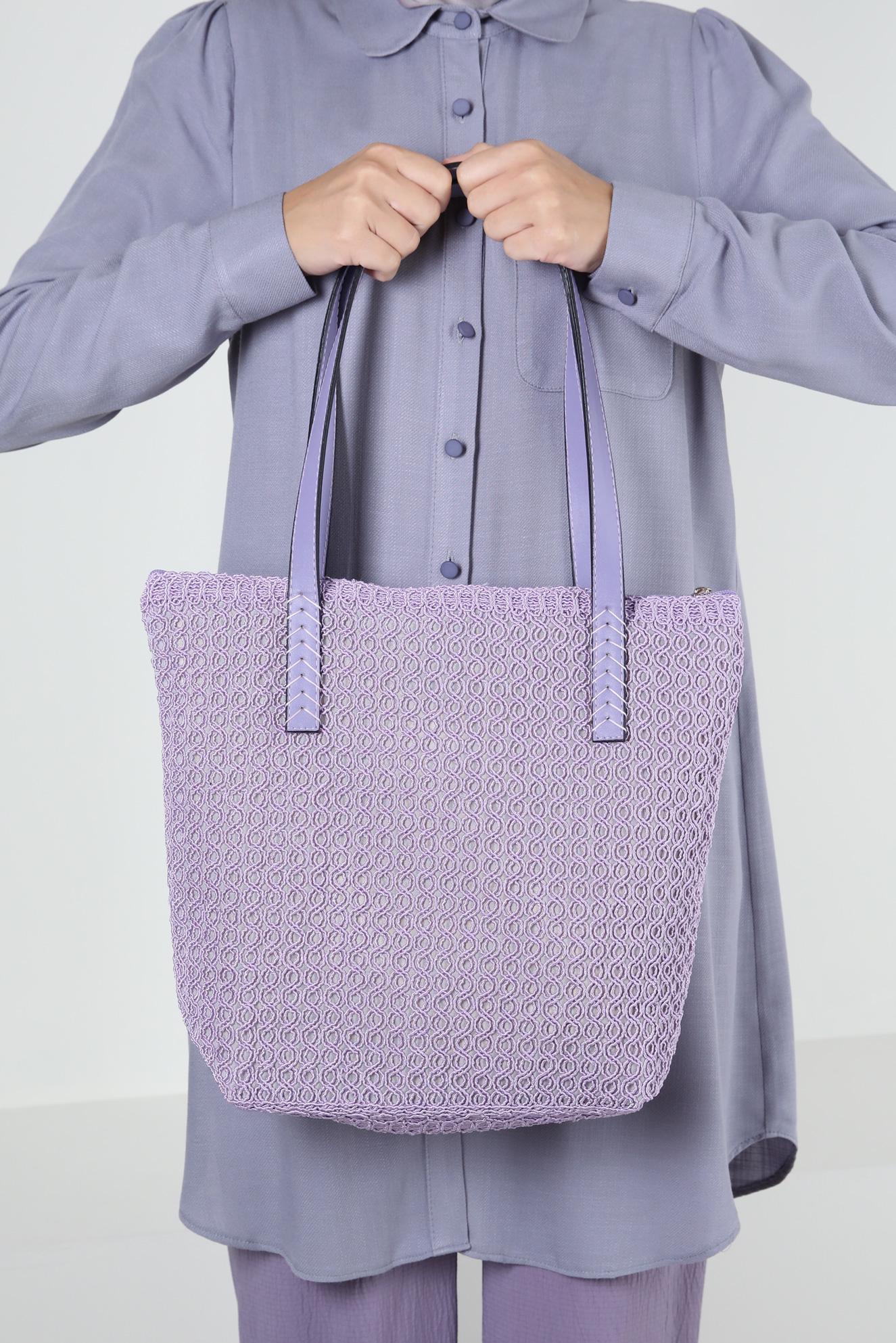 Tesettür giyim MOR ALVİNA FERMUARLI ÇANTA 2006