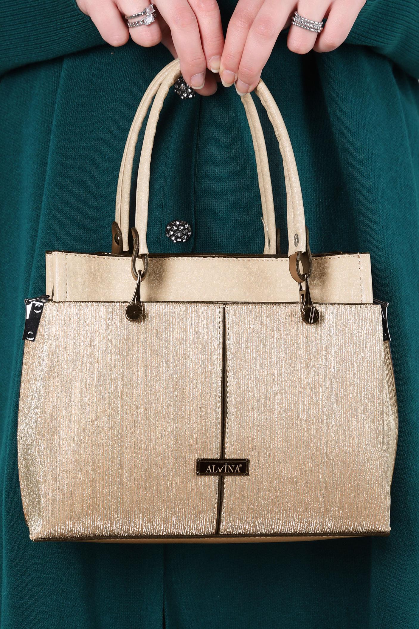 Tesettür giyim ALTIN ALVİNA ÇANTA 2041