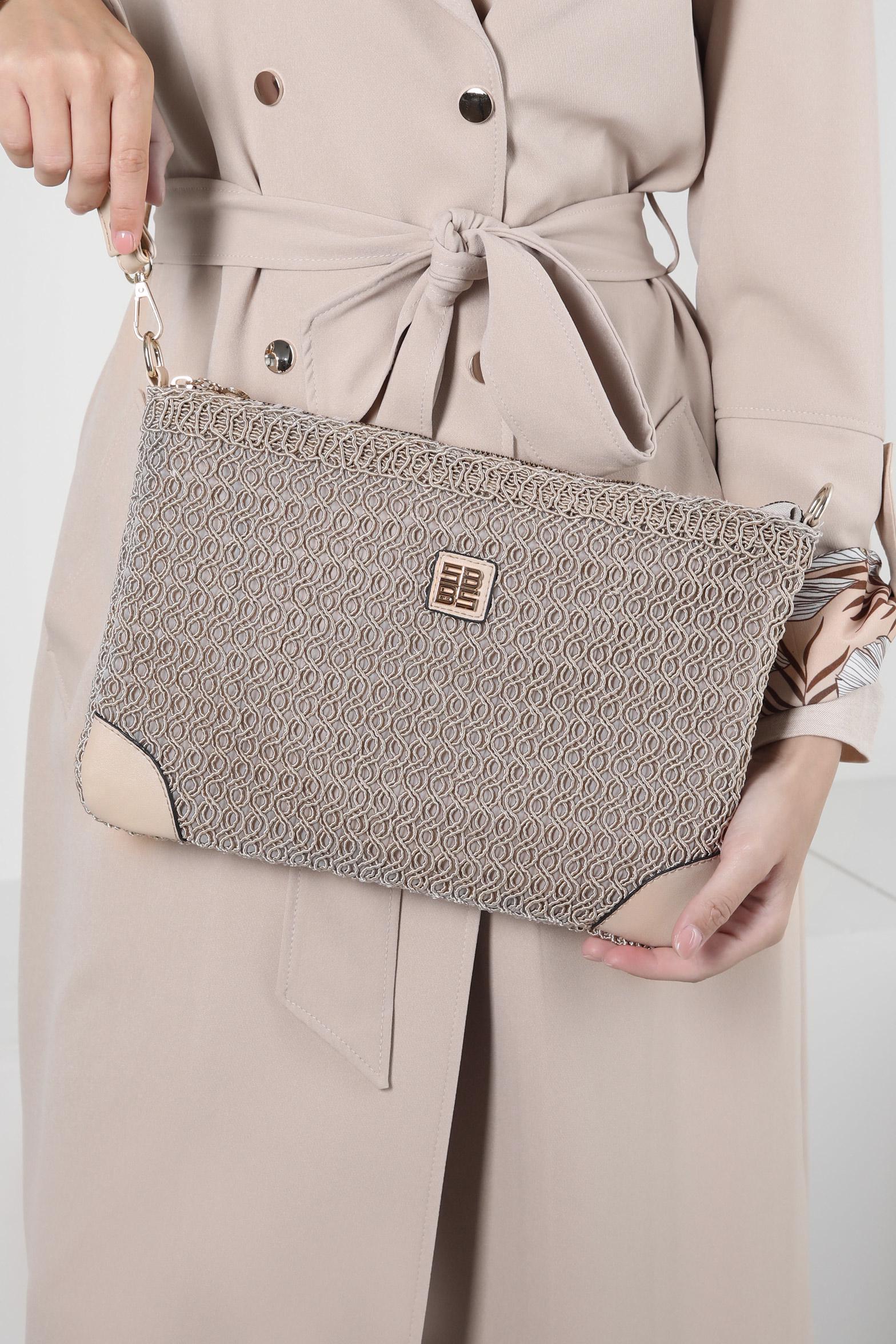 Tesettür giyim VİZON ALVİNA ÇANTA 2078 