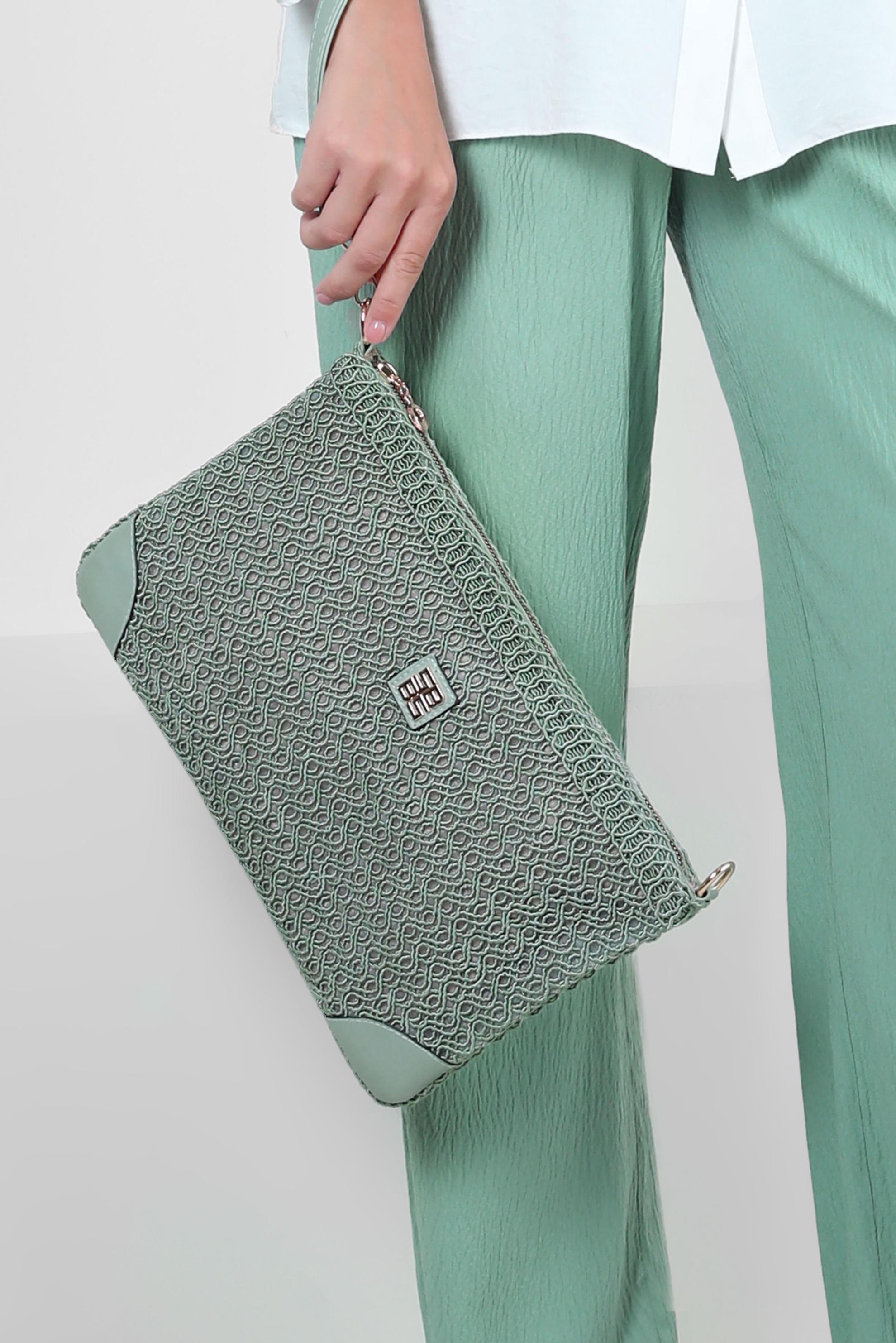 Tesettür giyim YEŞİL ALVİNA ÇANTA 2078 