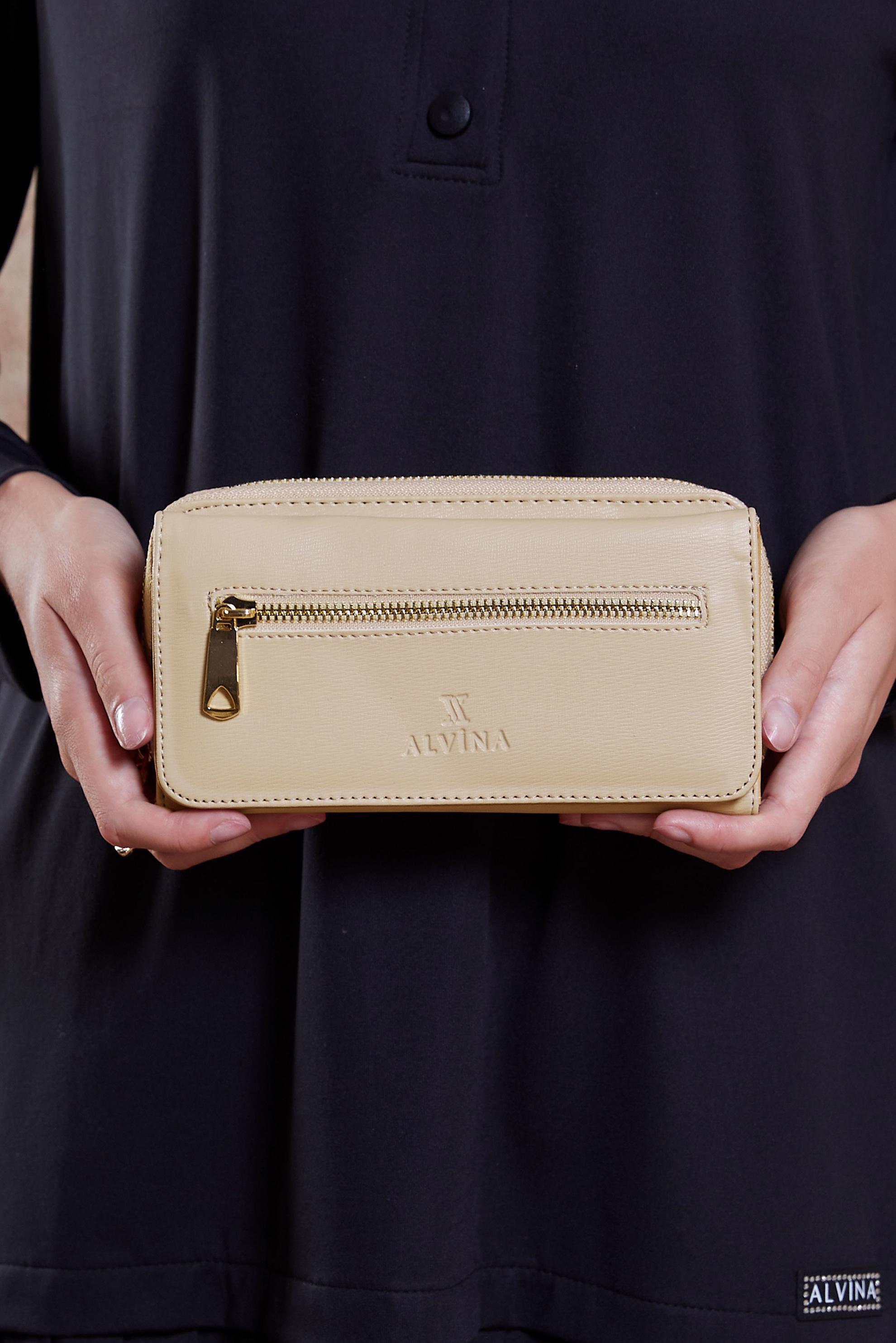 Tesettür giyim VİZON ALVİNA CÜZDAN 3612