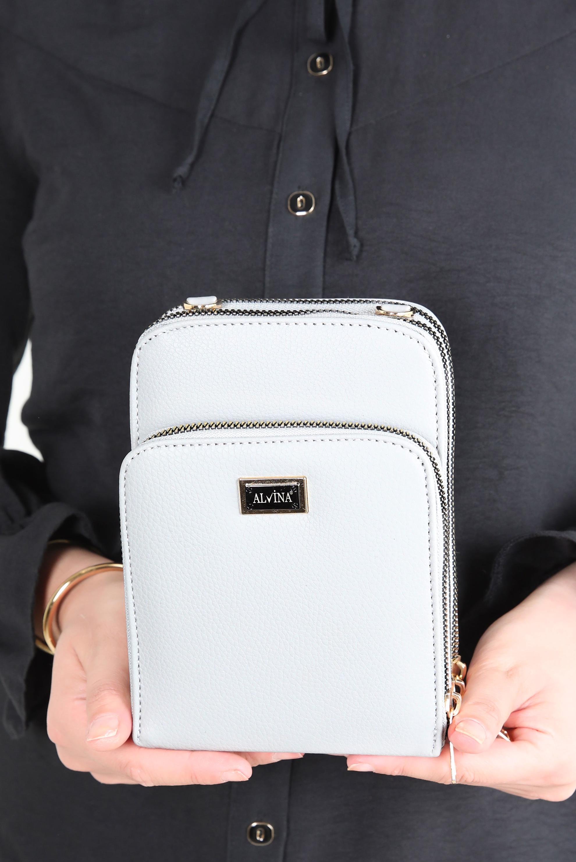 Tesettür giyim GRİ ALVİNA ÇANTA 6025