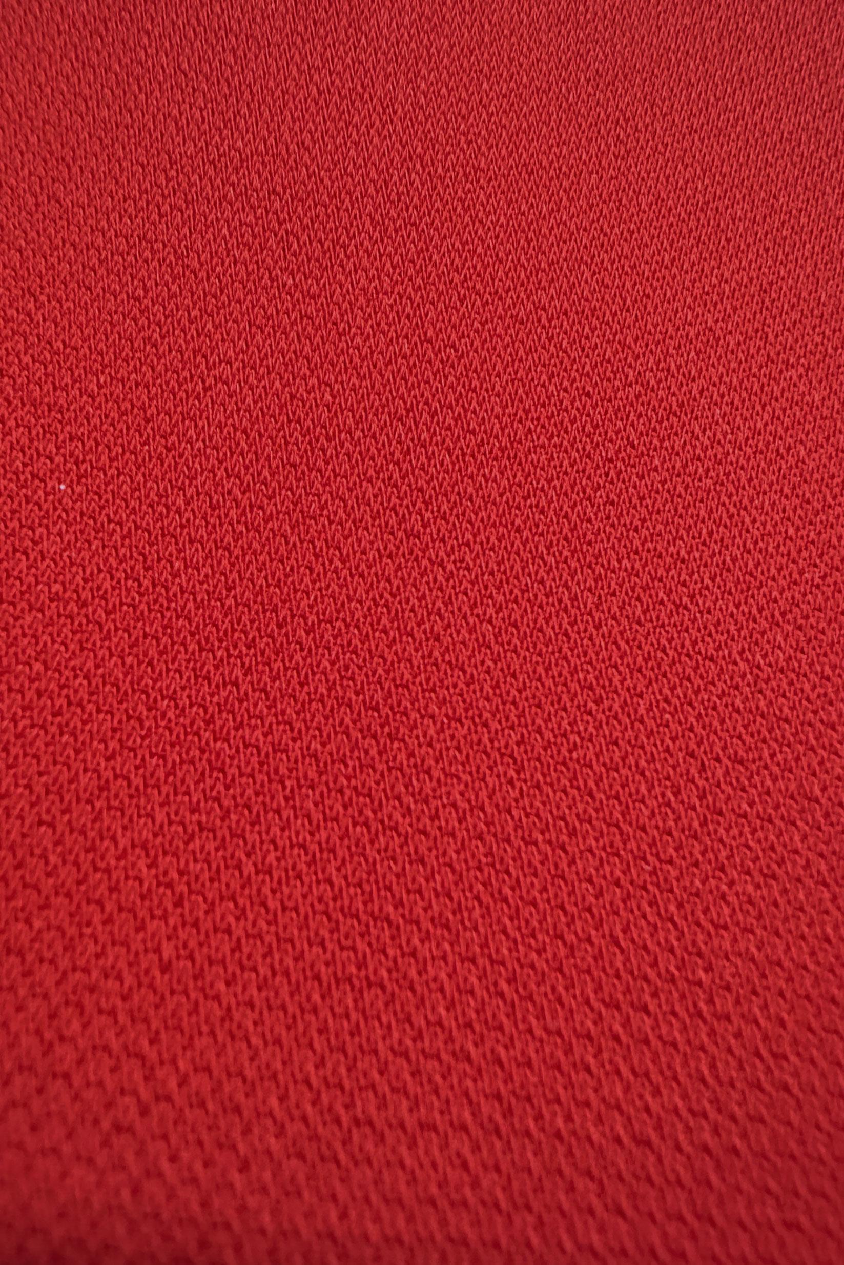 Tesettür giyim KIRMIZI GENİŞ KOL VOLANLI ELBİSE 43591