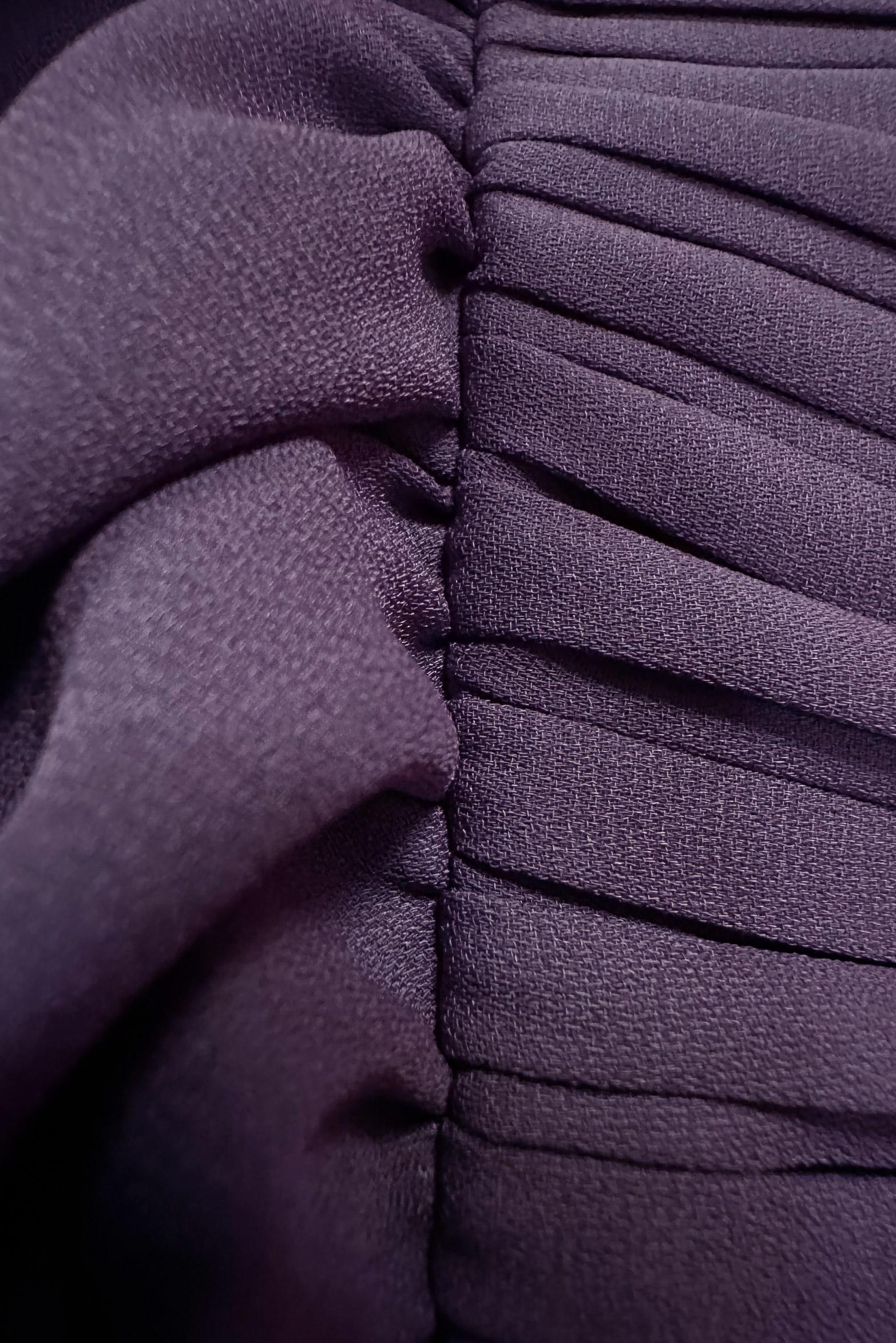 Tesettür giyim MOR ETEK UCU VOLANLI PİLİSELİ ELBİSE 43653