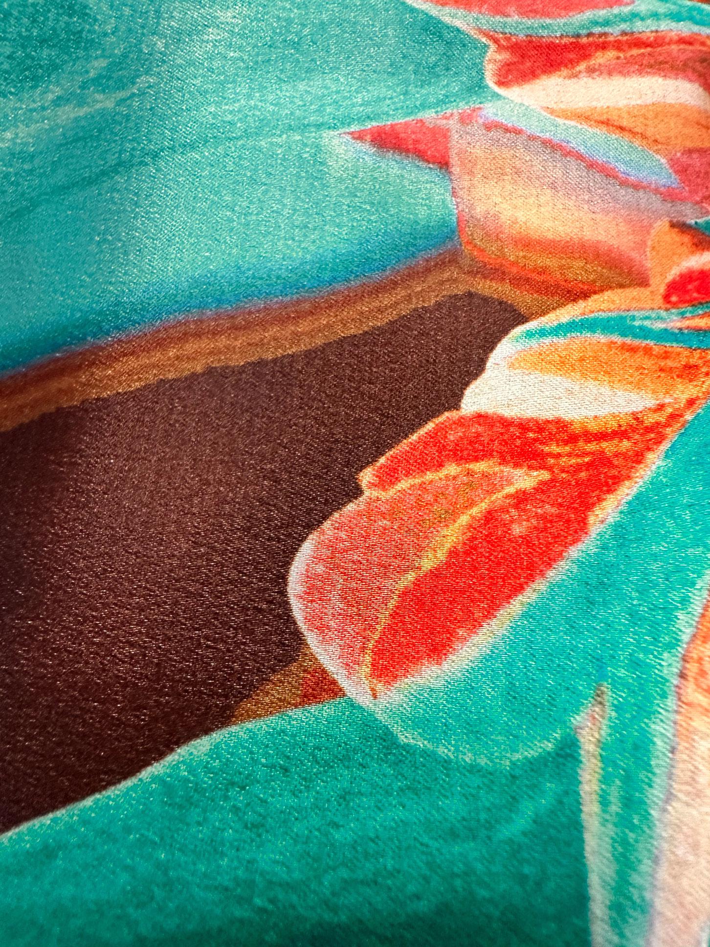 Tesettür giyim TABA DESENLİ KEMERLİ SATEN ELBİSE 43655