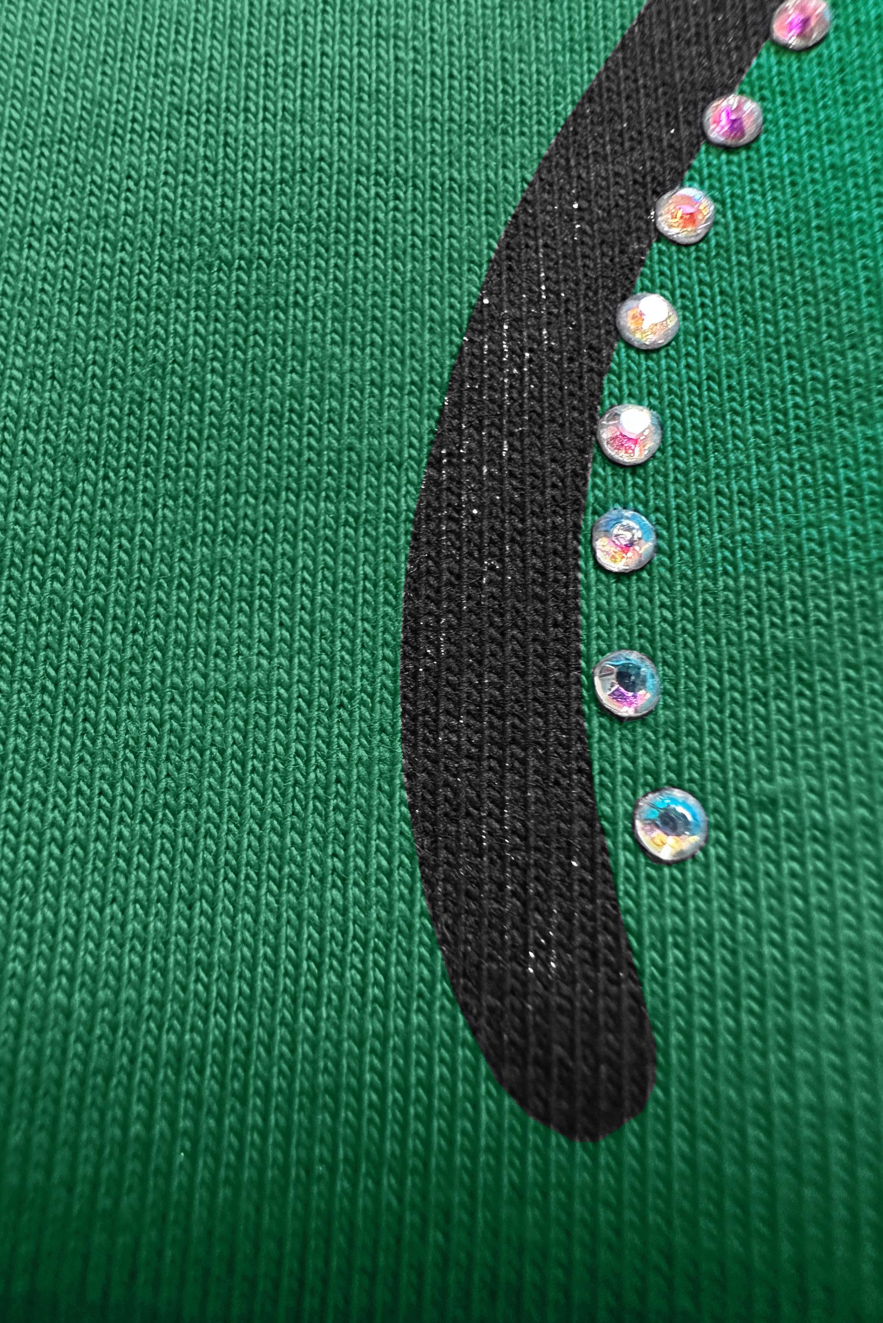 Vêtements hijab VERT ROBE SURVÊTEMENT À MOTIFS AVEC DÉTAIL GEM 43724