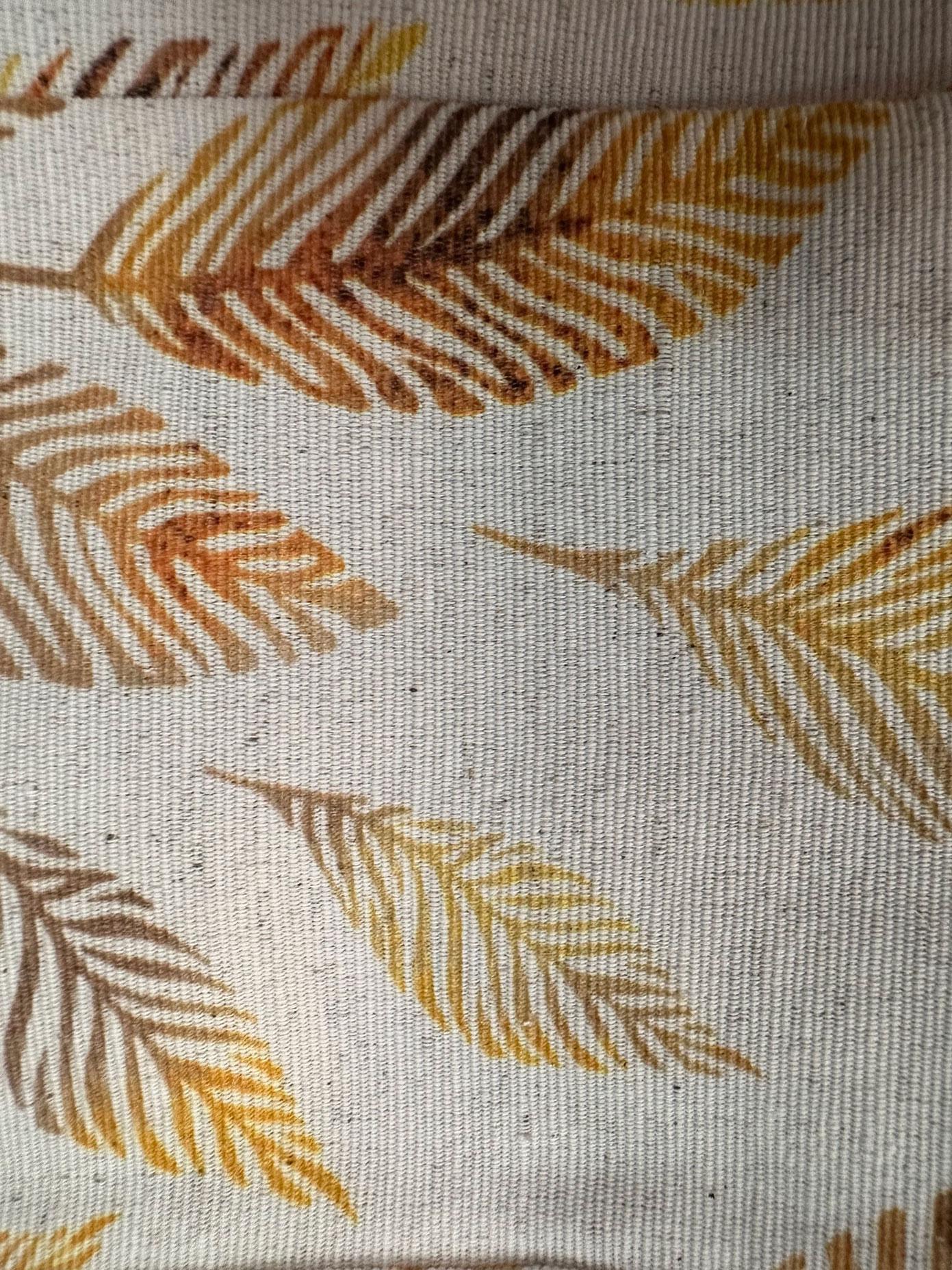 Tesettür giyim SARI YAPRAK DESENLİ DÜĞMELİ KEMERLİ ELBİSE 43750