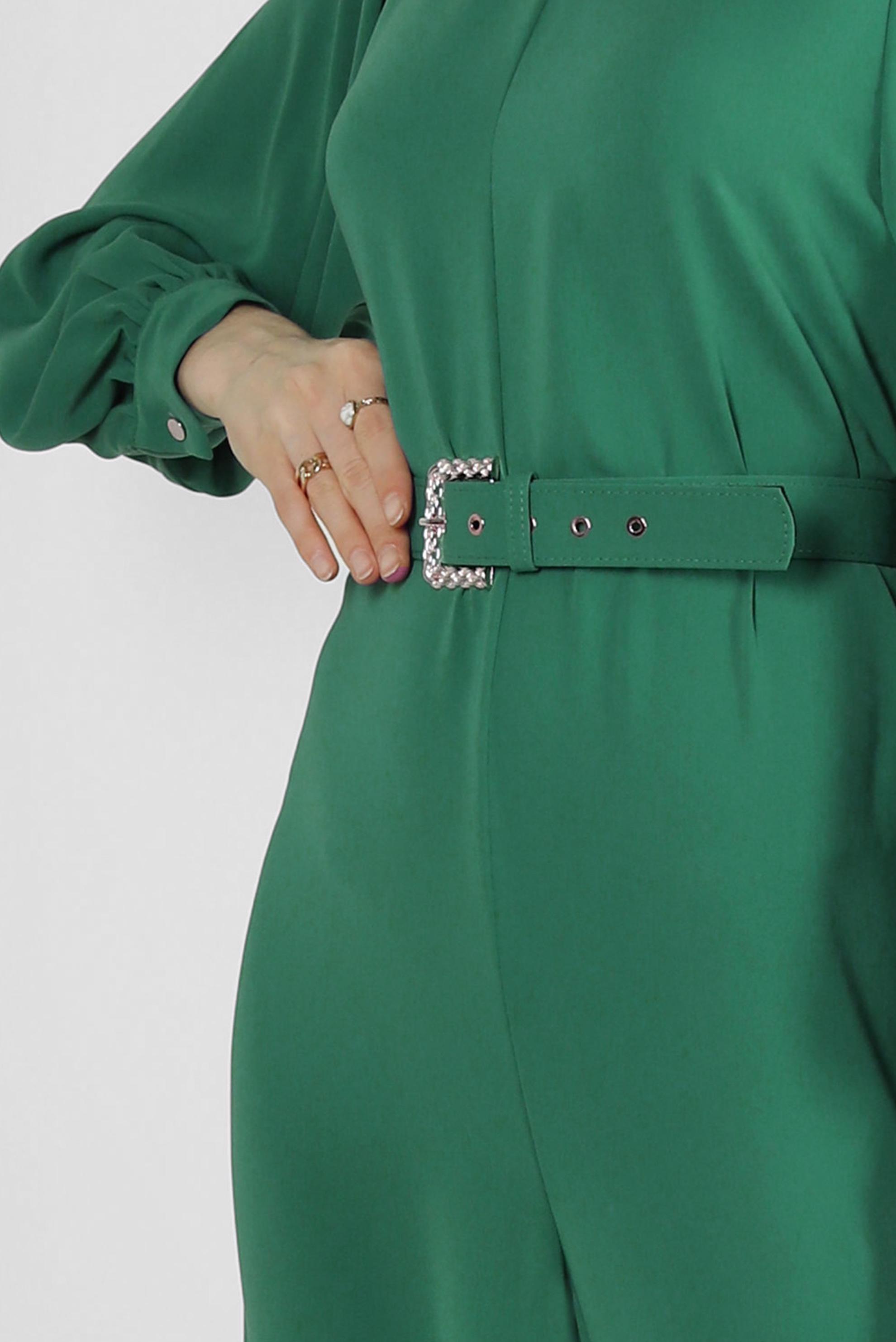 Vêtements hijab VERT SALOPETTE LARGE AVEC CEINTURE 43767