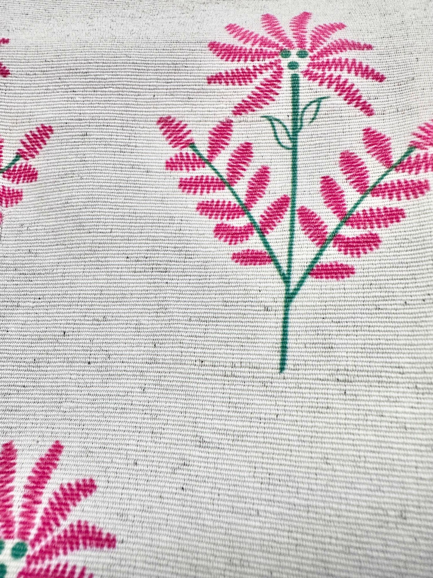 Tesettür giyim FUŞYA ÇİÇEK DESENLİ KEMERLİ ELBİSE 43768