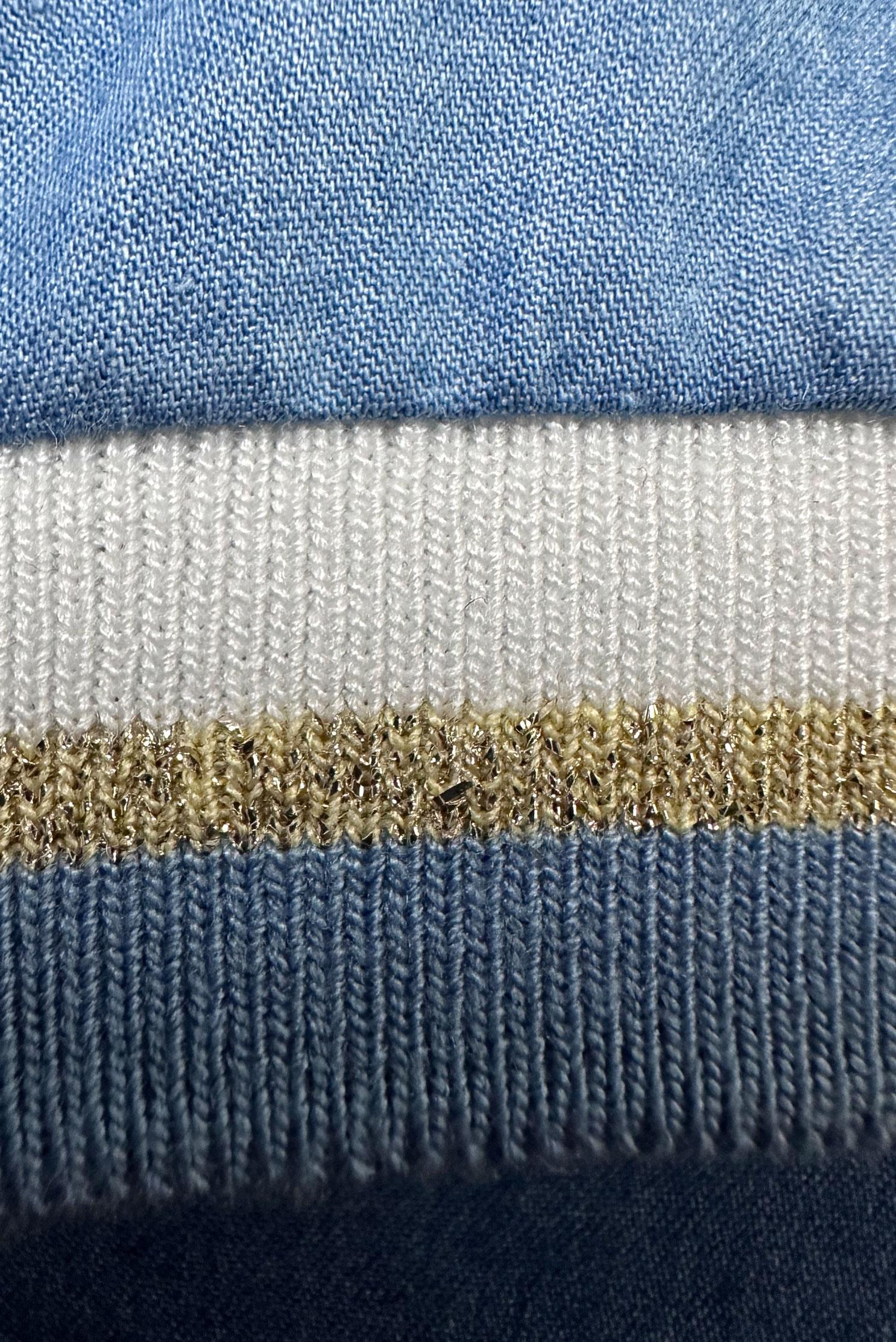 Tesettür giyim LACİVERT KEMERLİ MANŞETLERİ LASTİKLİ DENİM ELBİSE 43823