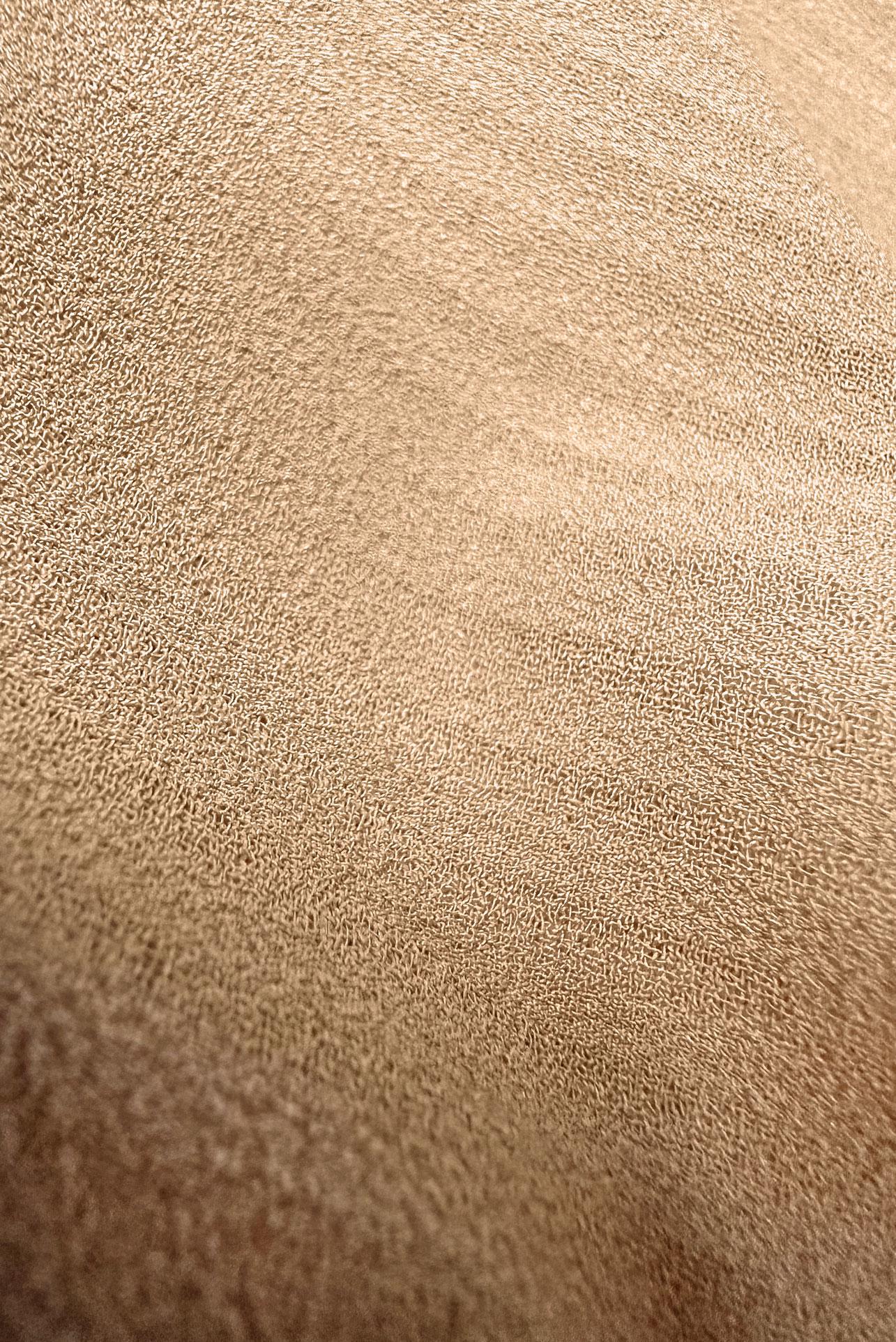 Tesettür giyim BEJ FIRFIR DETAYLI KUŞAKLI ELBİSE 43863