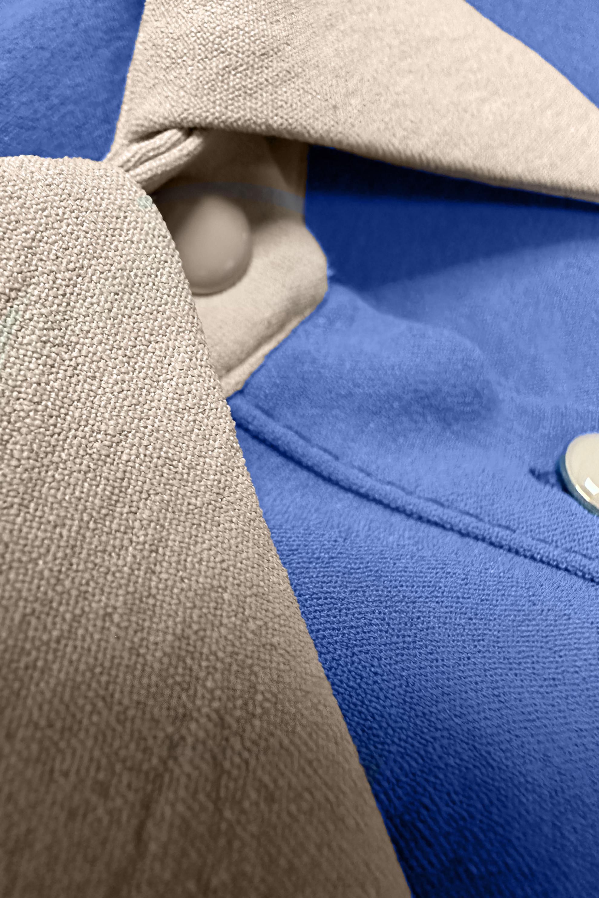 Tesettür giyim KUM YANI BAĞLAMA DETAYLI İKİ RENKLİ ELBİSE 43936