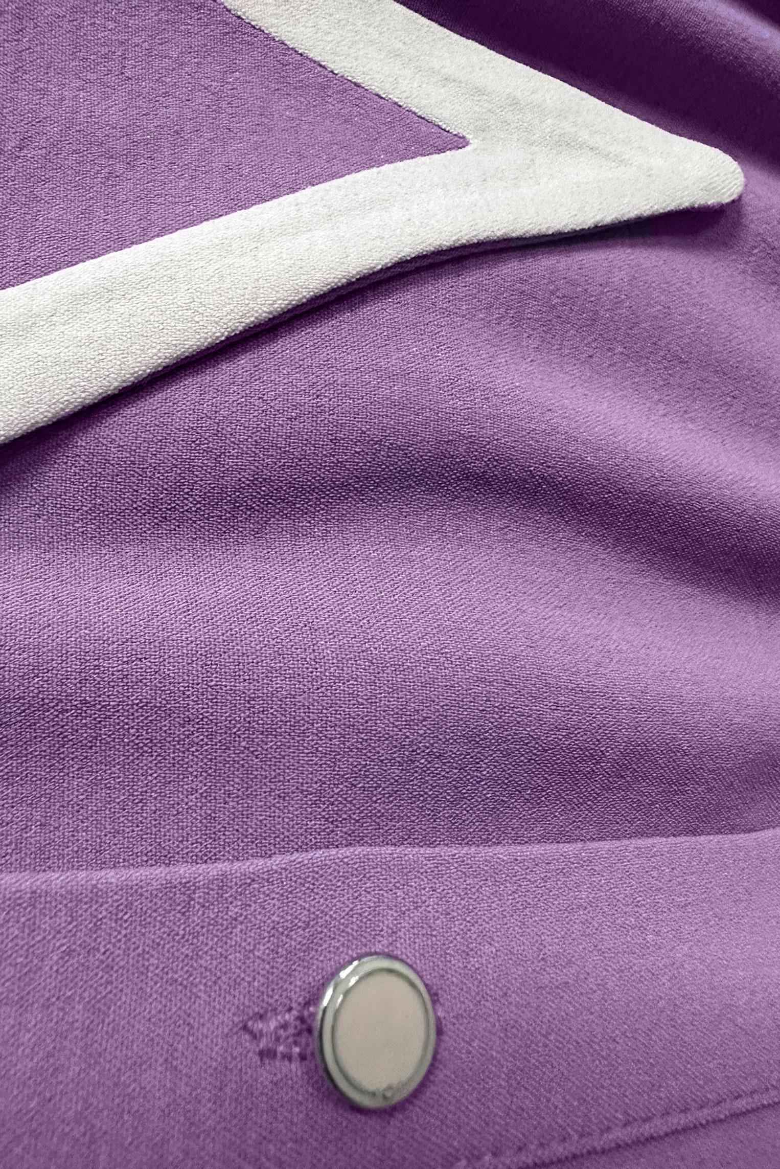 Tesettür giyim MOR YAKA DETAYLI DÜĞMELİ KEMERLİ ELBİSE 43937