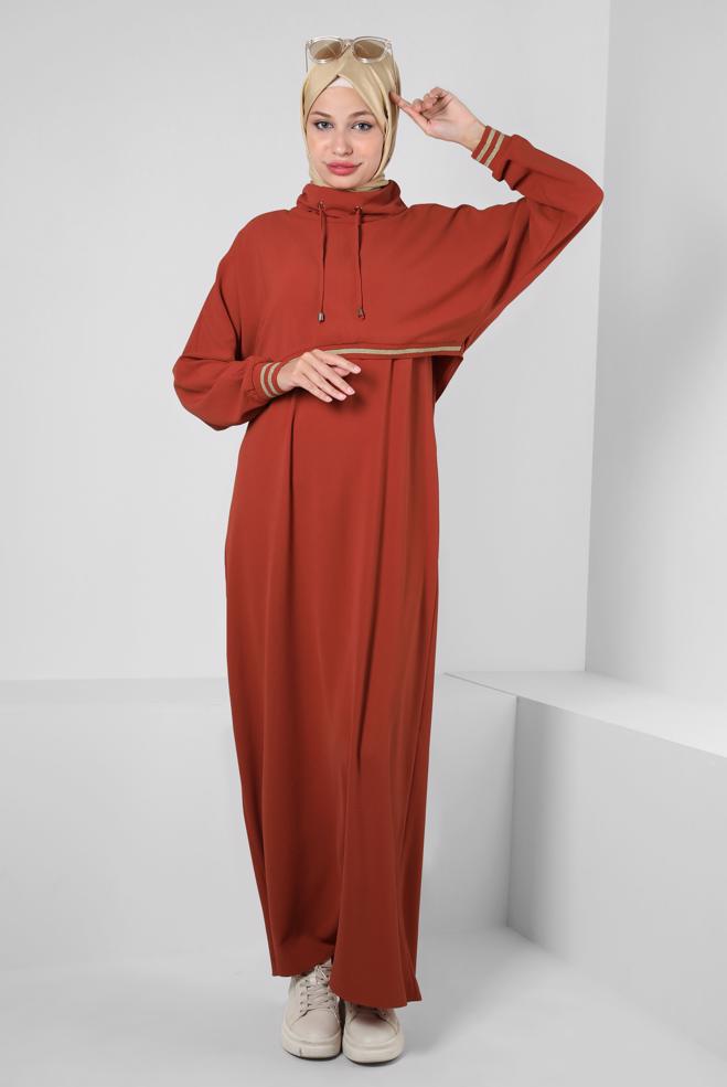 Hijab clothing ORANGE DRESS SUIT 43938 - ALVİNA