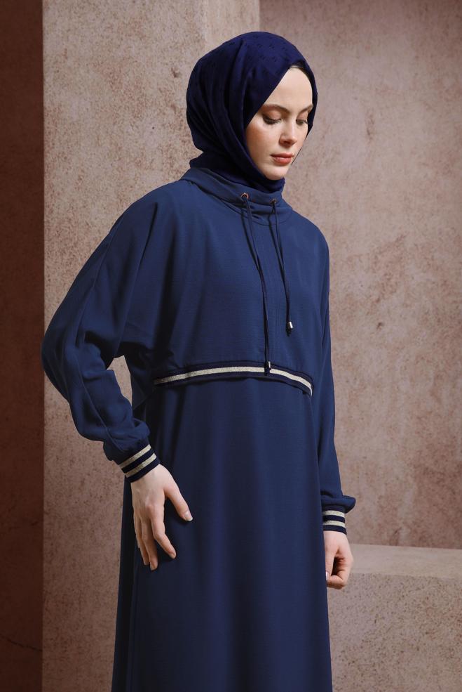Hijab clothing NAVY BLUE DRESS SUIT 43938 - ALVİNA