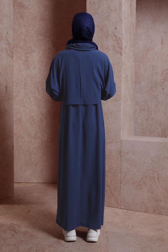 Hijab clothing NAVY BLUE DRESS SUIT 43938 - ALVİNA