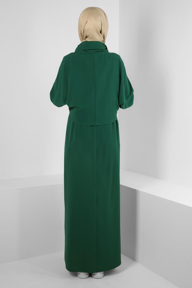 Hijab clothing GREEN DRESS SUIT 43938 - ALVİNA