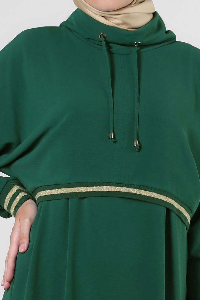 Hijab clothing GREEN DRESS SUIT 43938 - ALVİNA
