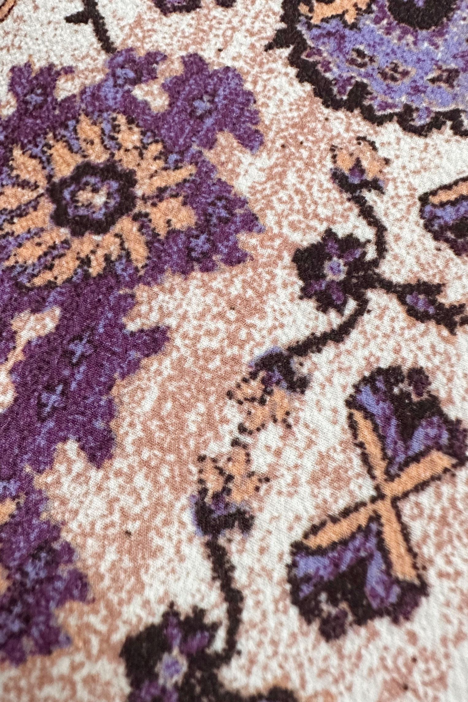 Tesettür giyim MOR ETNİK DESENLİ KUŞAKLI ELBİSE 43947