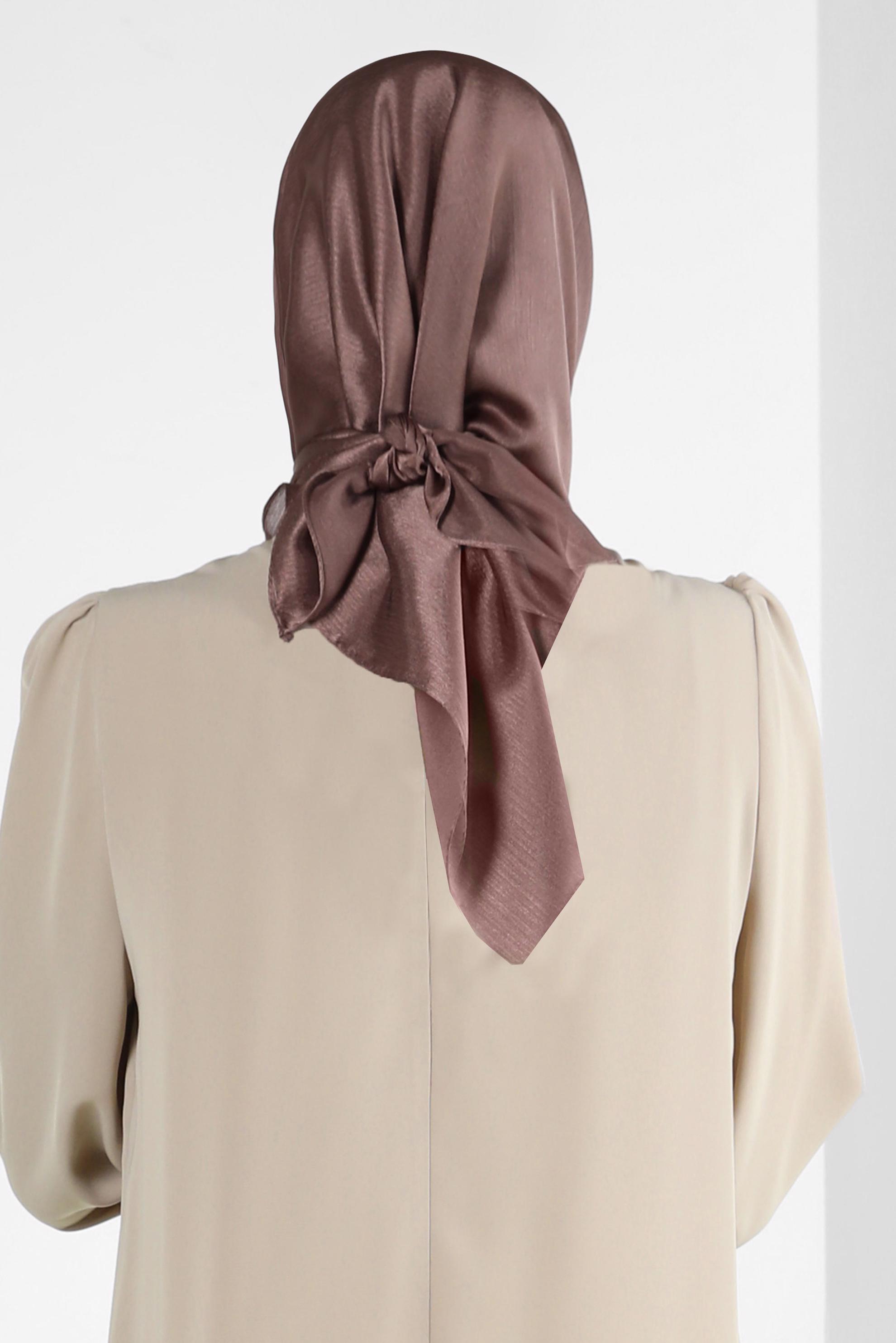 Tesettür giyim KAHVE ALVİNA JANJANLI EŞARP 8255