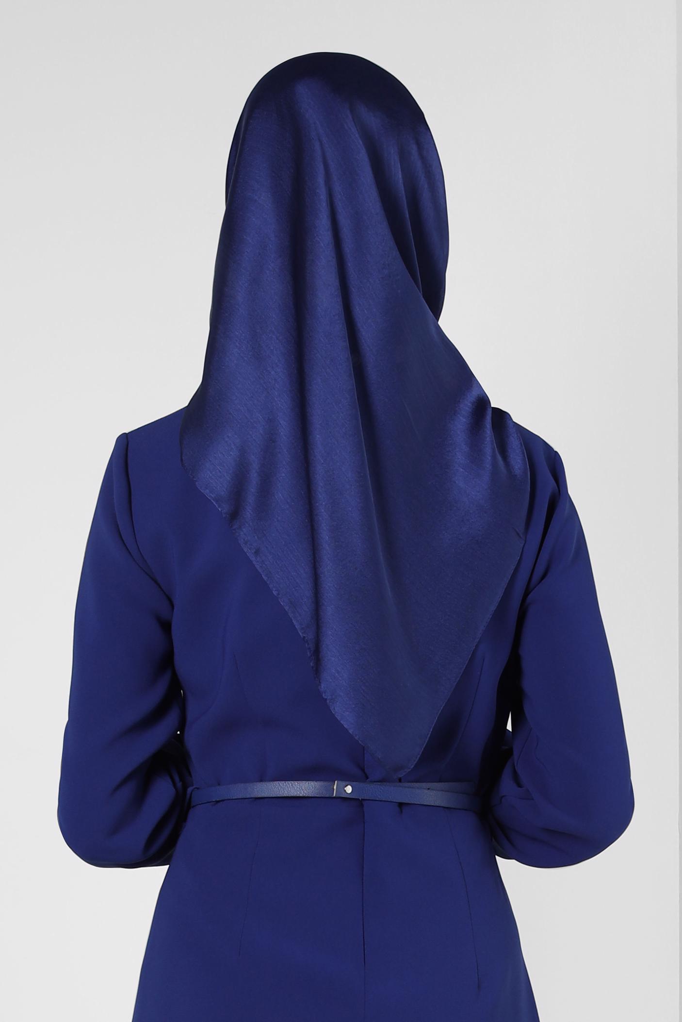 Tesettür giyim LACİVERT ALVİNA JANJANLI EŞARP 8255