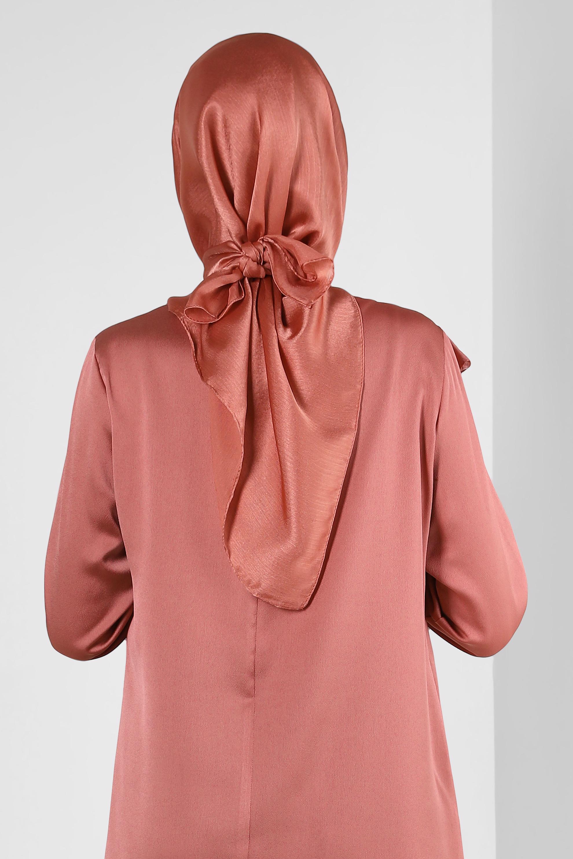 Tesettür giyim PEMBE ALVİNA JANJANLI EŞARP 8255