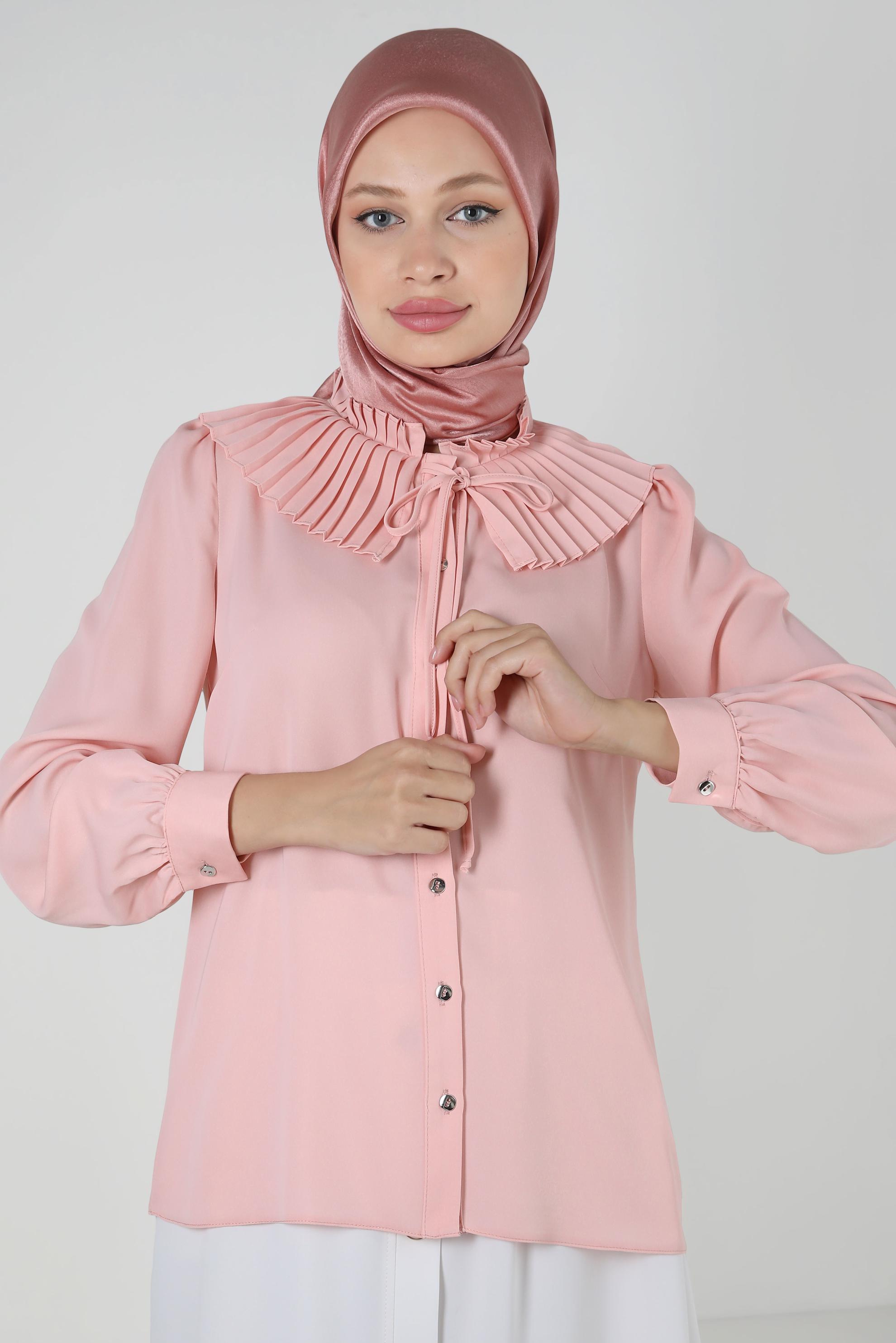 Tesettür giyim BAKIR / BRONZ ALVİNA JANJANLI EŞARP 8255