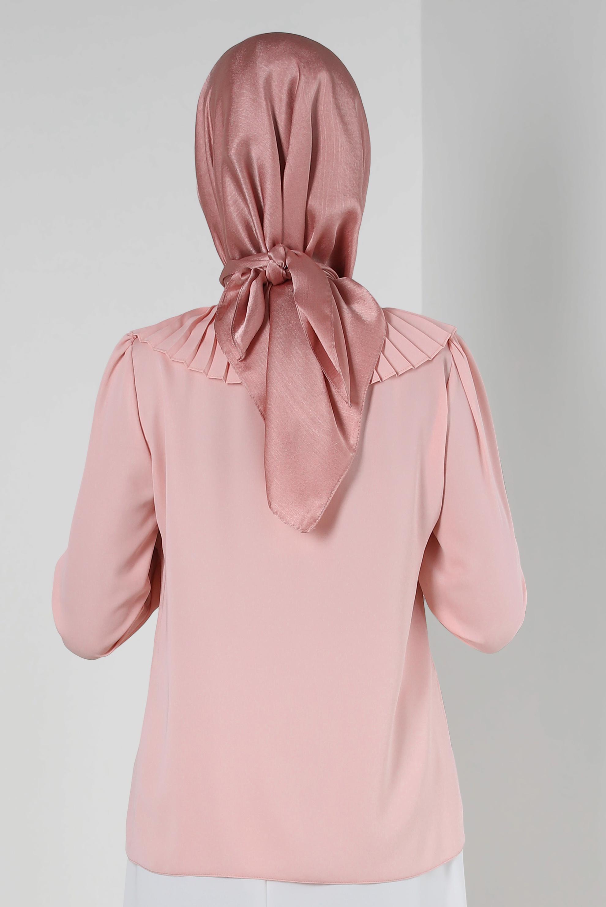 Tesettür giyim BAKIR / BRONZ ALVİNA JANJANLI EŞARP 8255