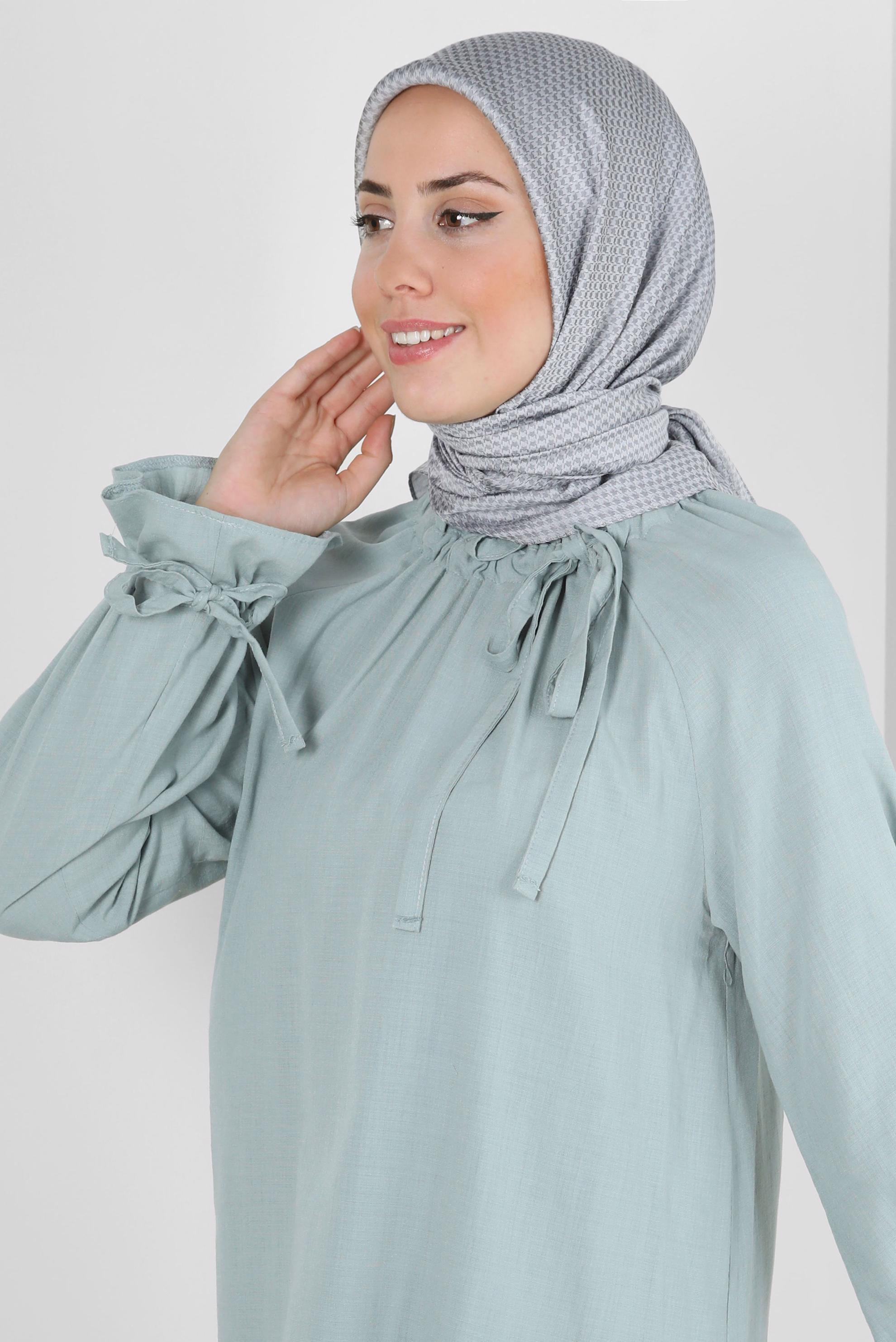 Tesettür giyim GRİ ALVİNA KAZAYAĞI DESEN VİSKON EŞARP 8259 
