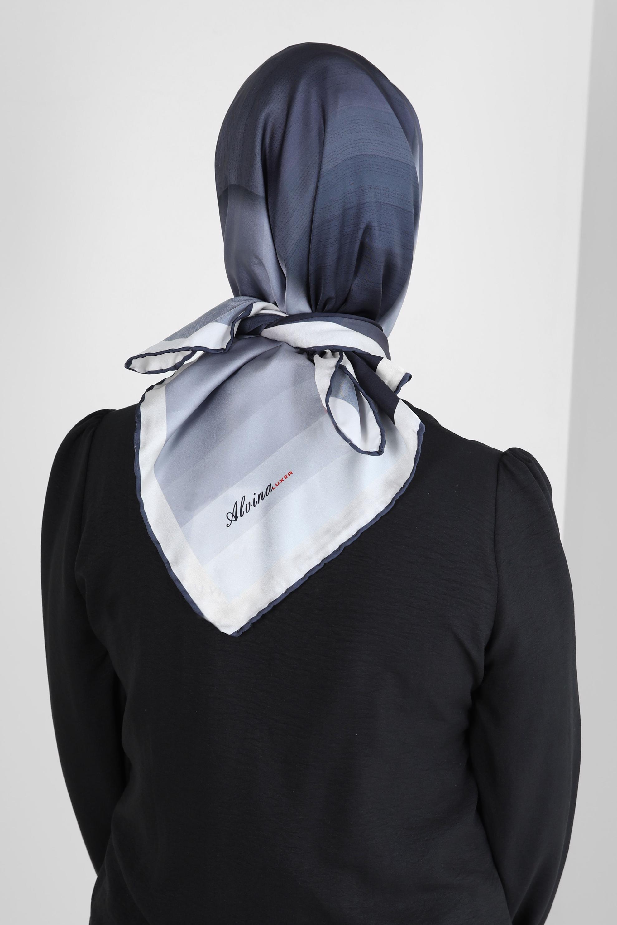 Tesettür giyim SİYAH ALVİNA DİJİTAL EŞARP 8260