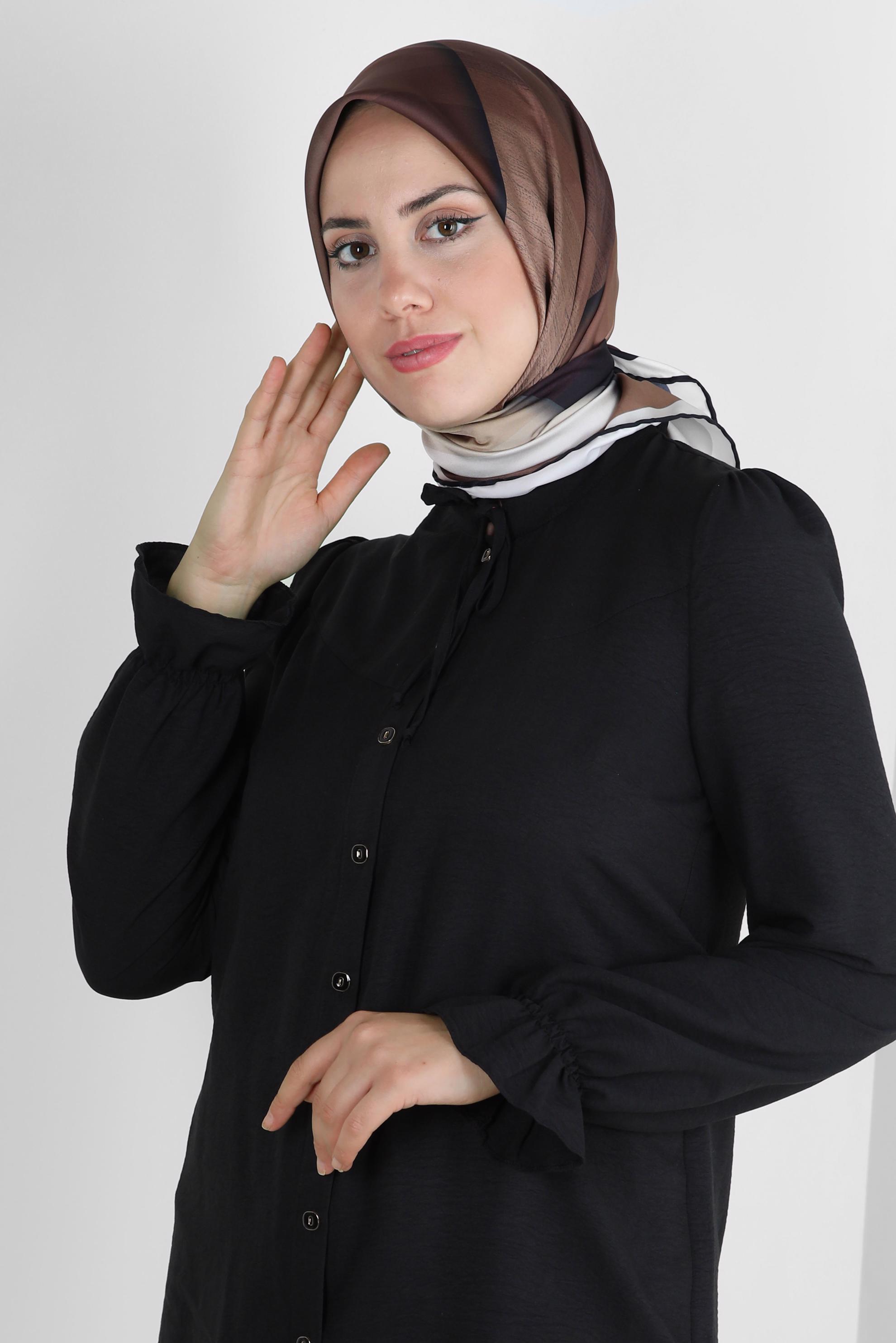 Tesettür giyim BEJ ALVİNA DİJİTAL EŞARP 8260