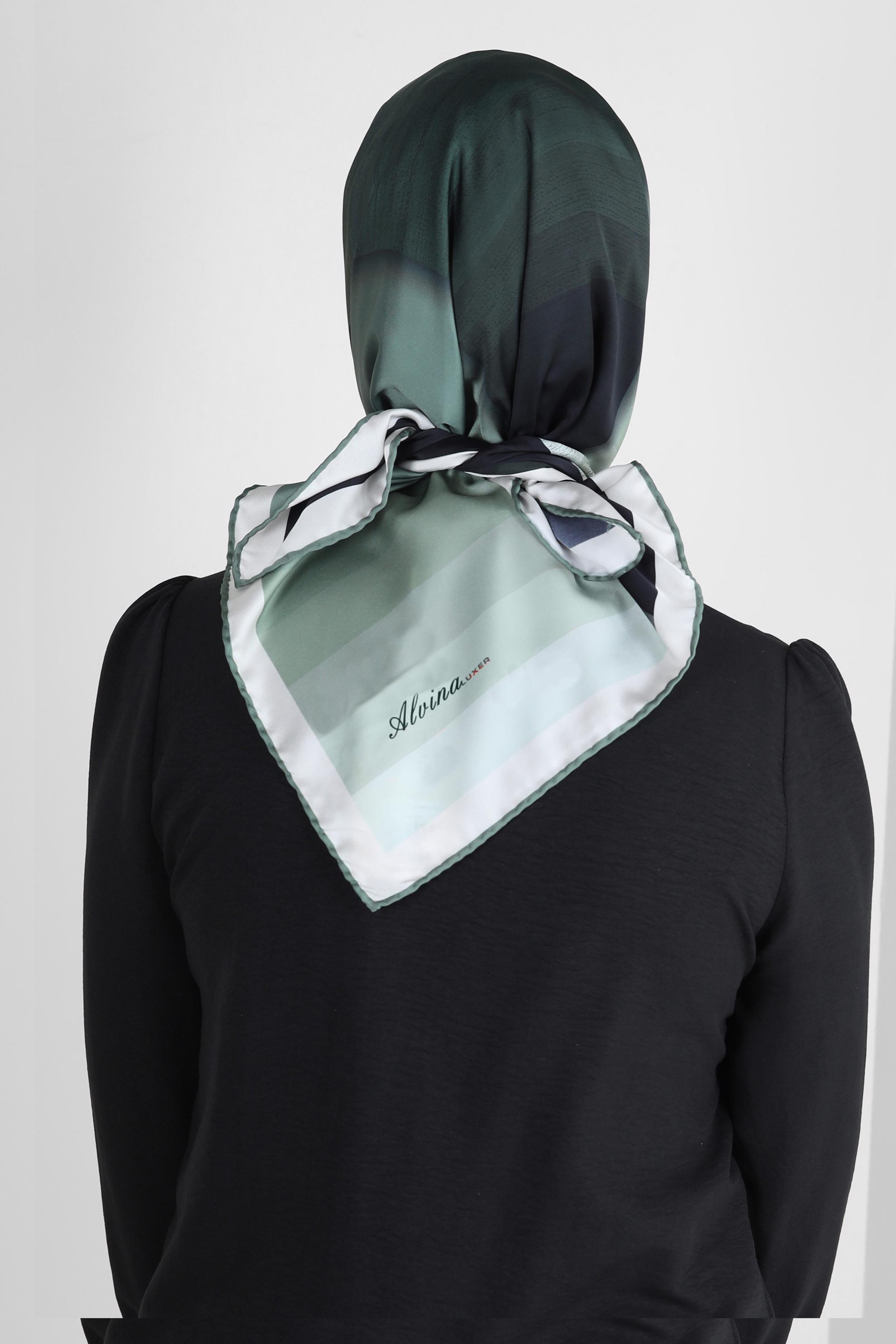 Tesettür giyim HAKİ ALVİNA DİJİTAL EŞARP 8260