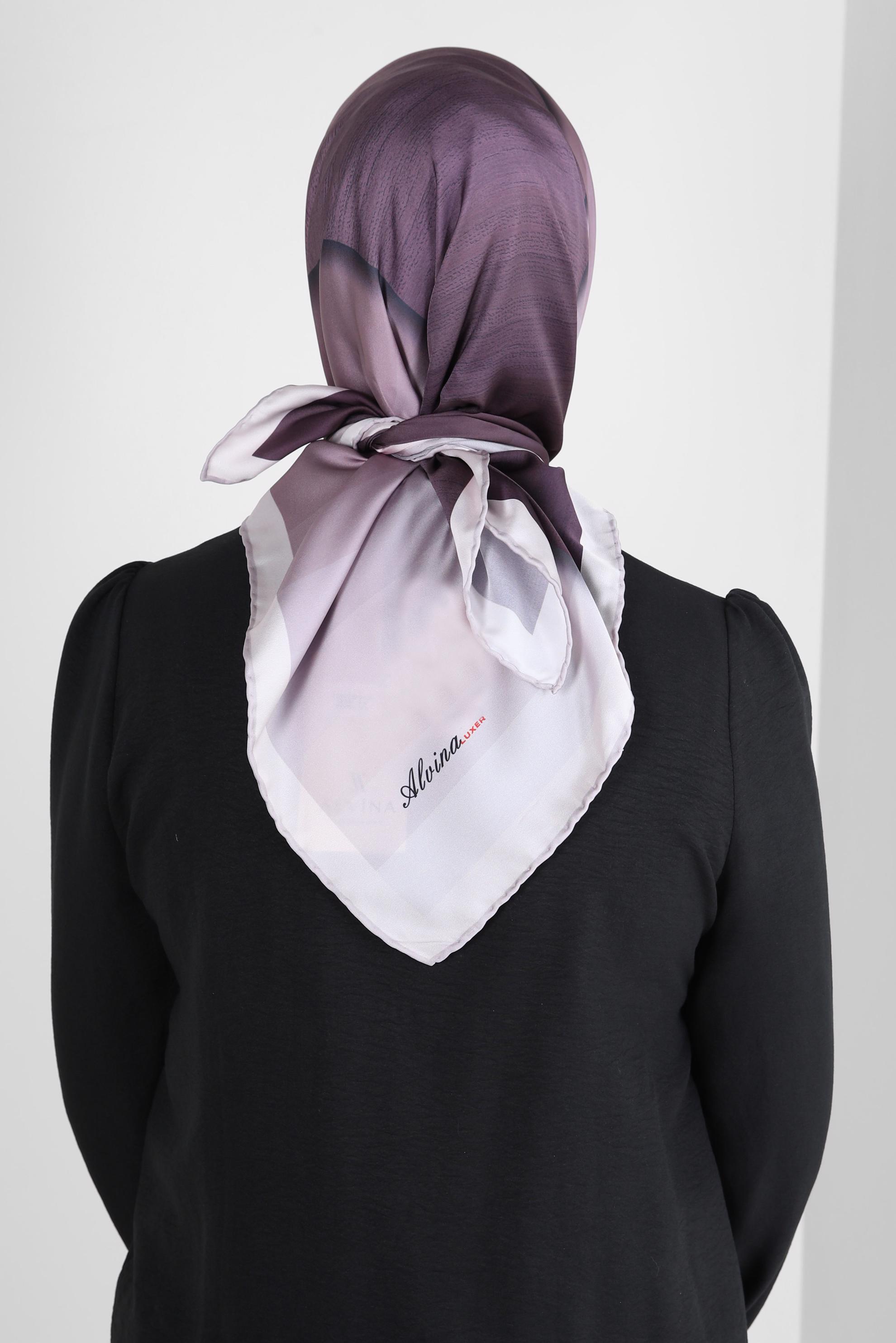 Tesettür giyim PEMBE ALVİNA DİJİTAL EŞARP 8260
