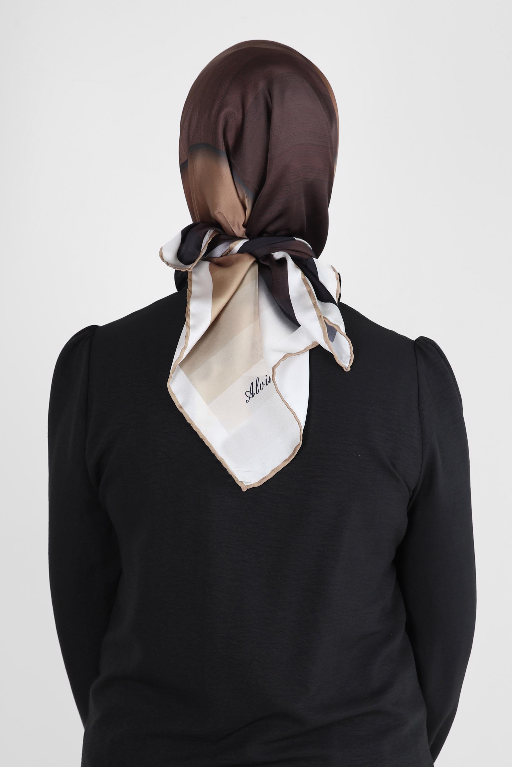 Tesettür giyim PEMBE ALVİNA DİJİTAL EŞARP 8260