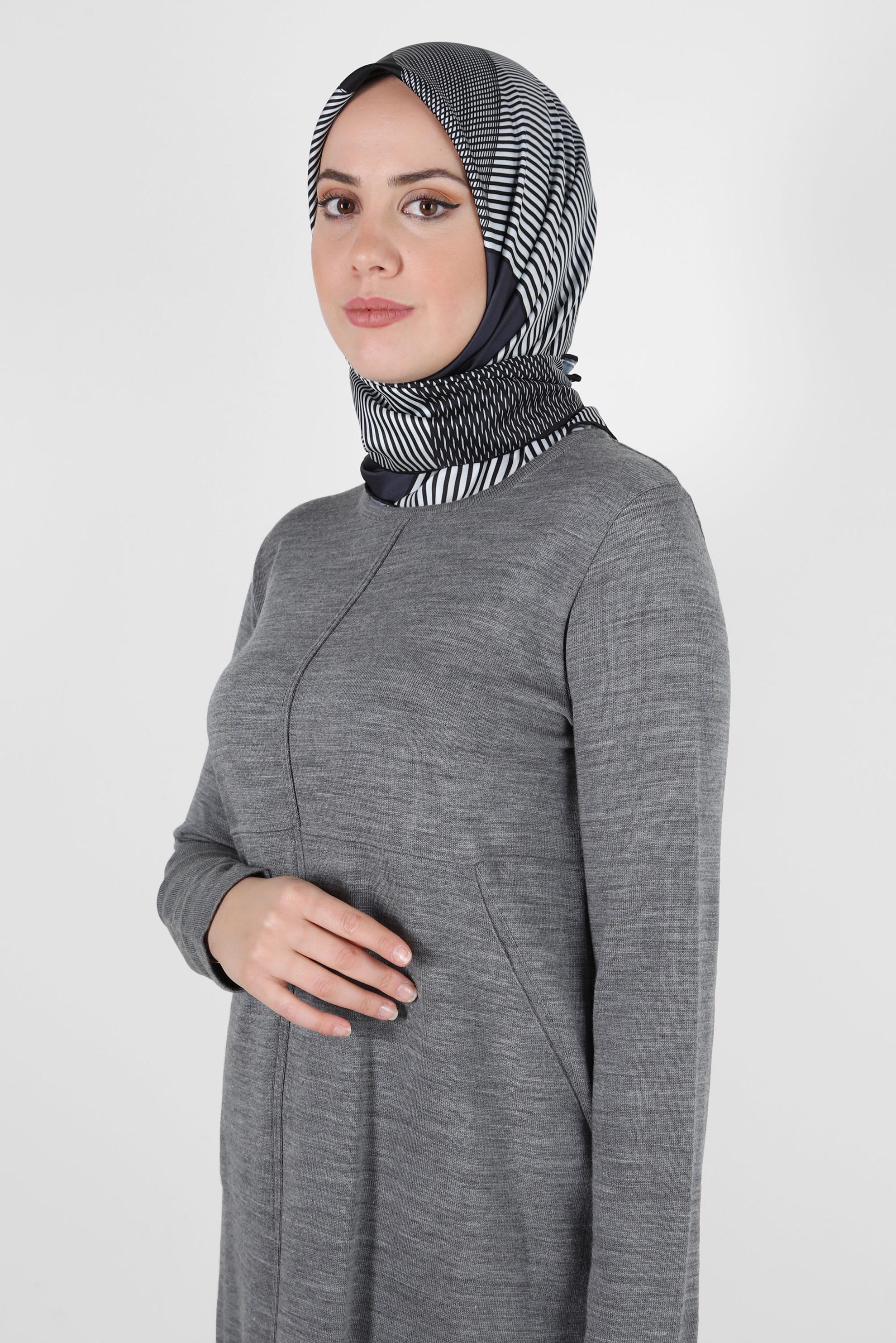 Tesettür giyim SİYAH ALVİNA DİJİTAL EŞARP 8262