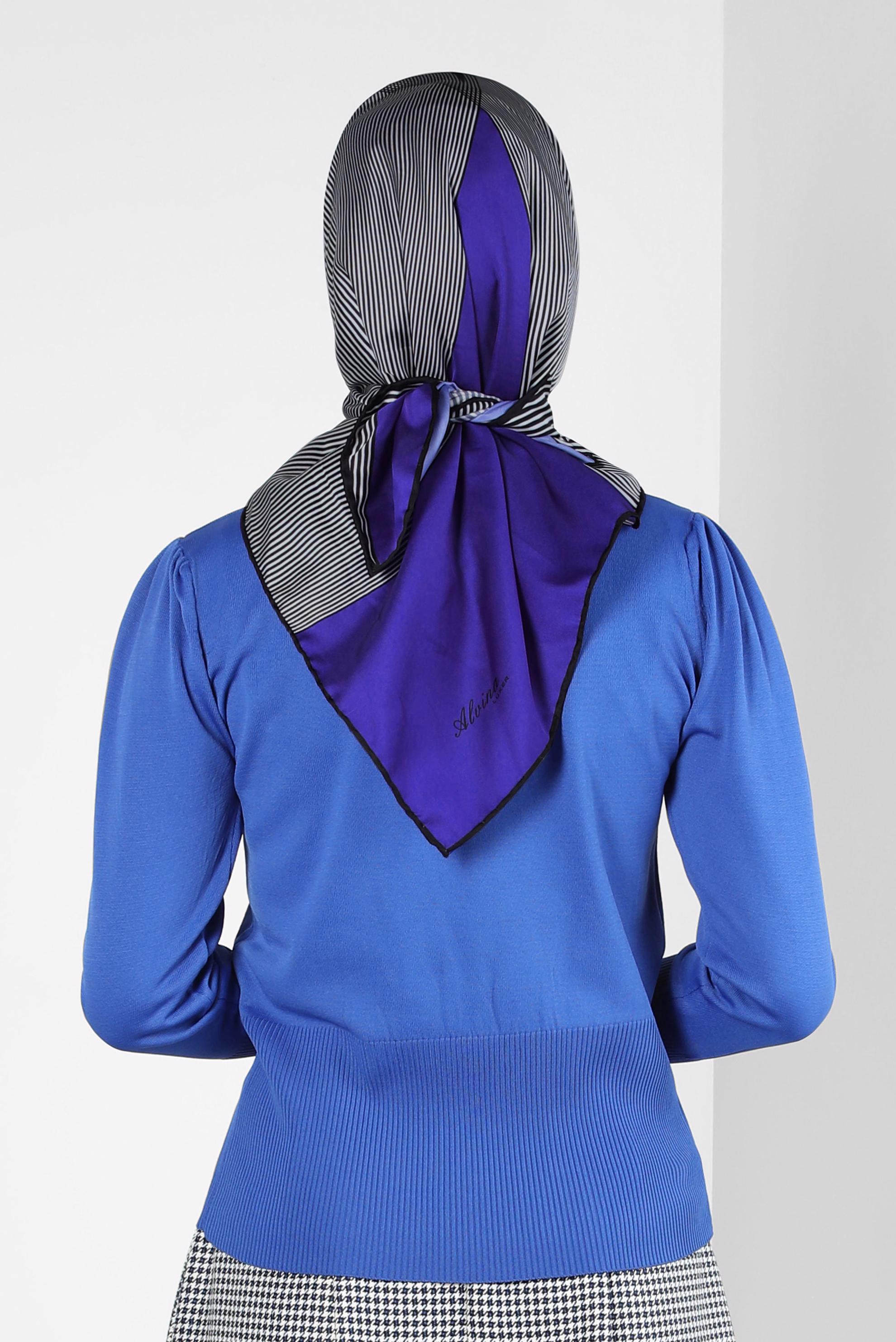 Tesettür giyim SİYAH ALVİNA DİJİTAL EŞARP 8262