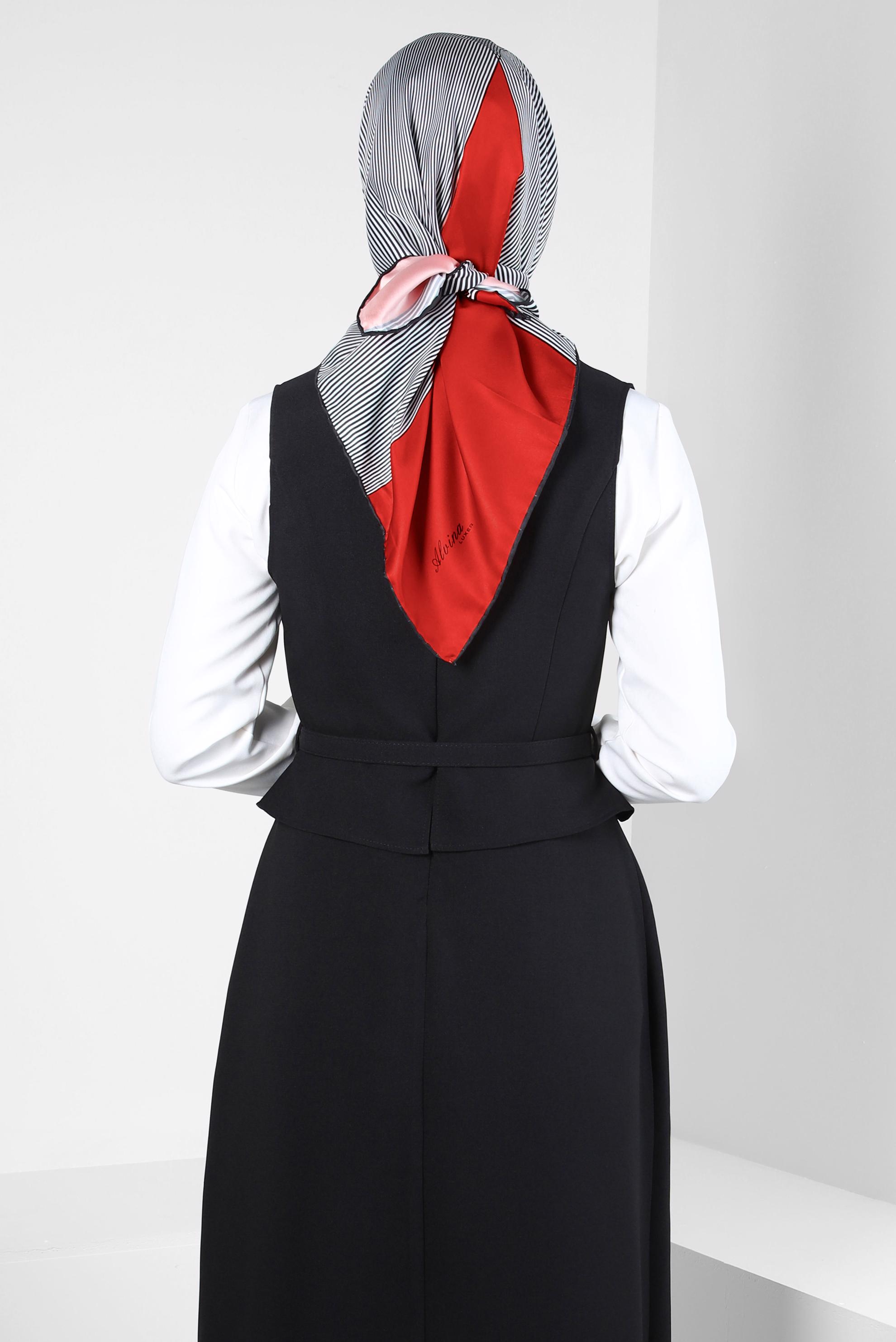 Tesettür giyim SİYAH ALVİNA DİJİTAL EŞARP 8262