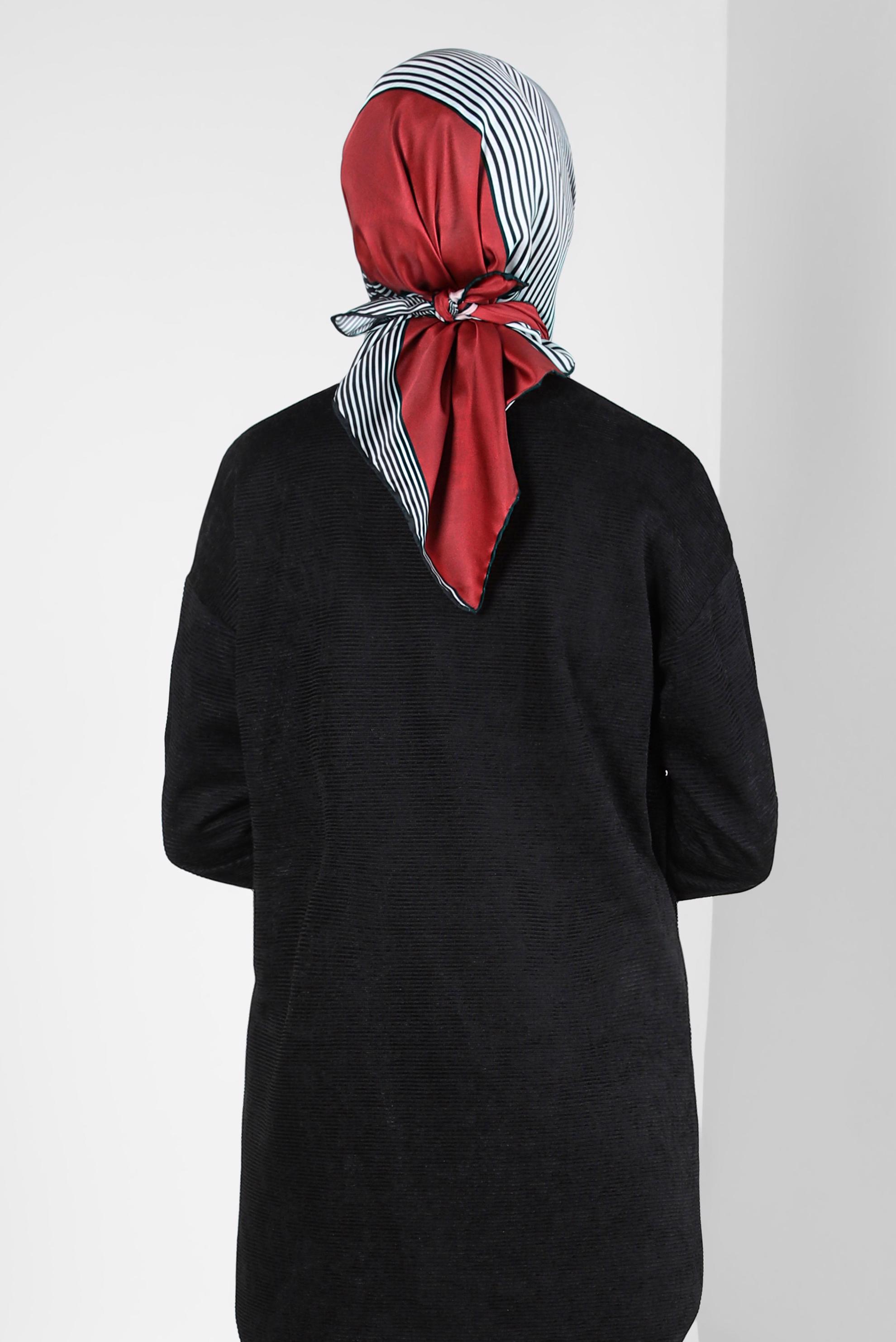 Tesettür giyim SİYAH ALVİNA DİJİTAL EŞARP 8262