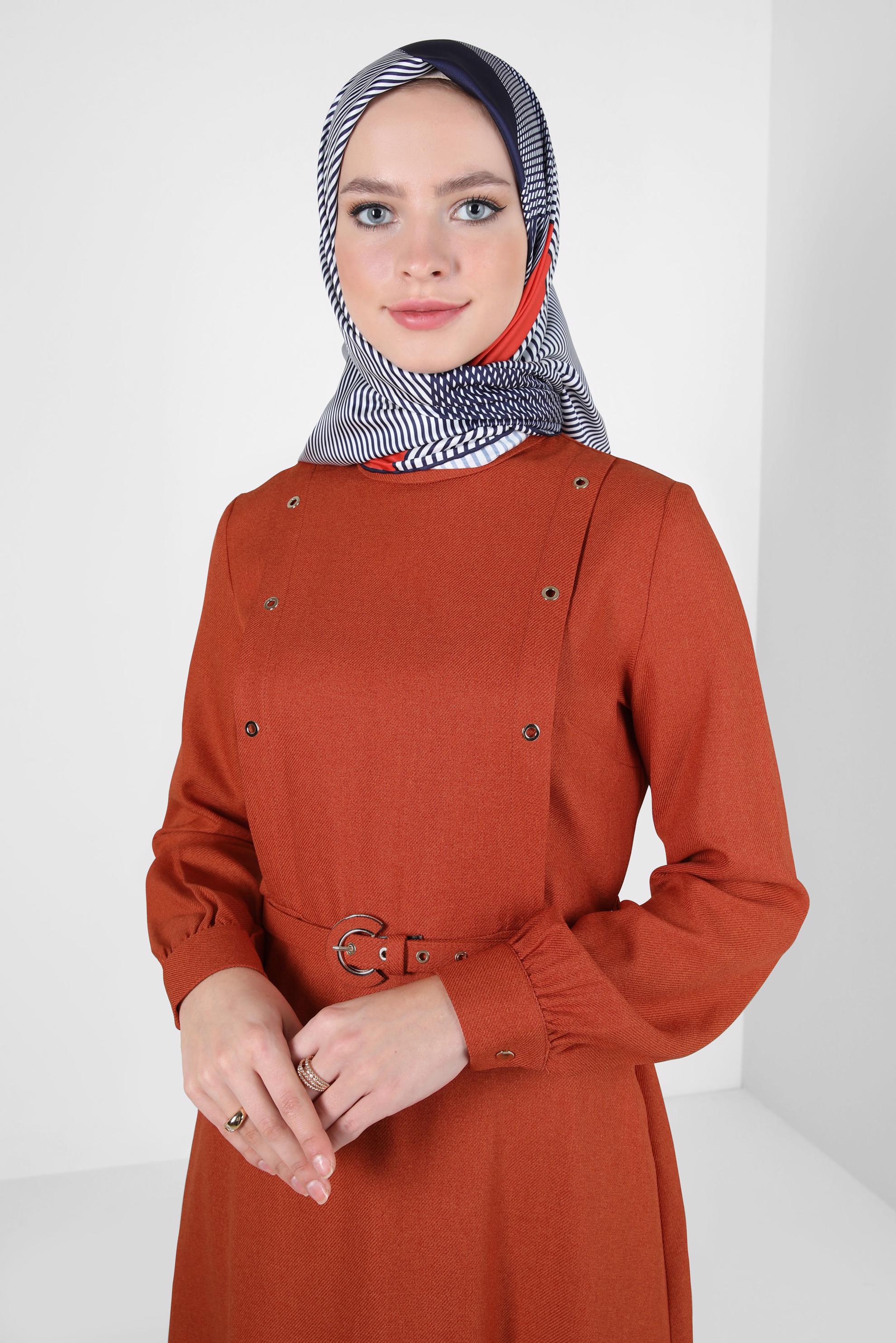 Tesettür giyim LACİVERT ALVİNA DİJİTAL EŞARP 8262