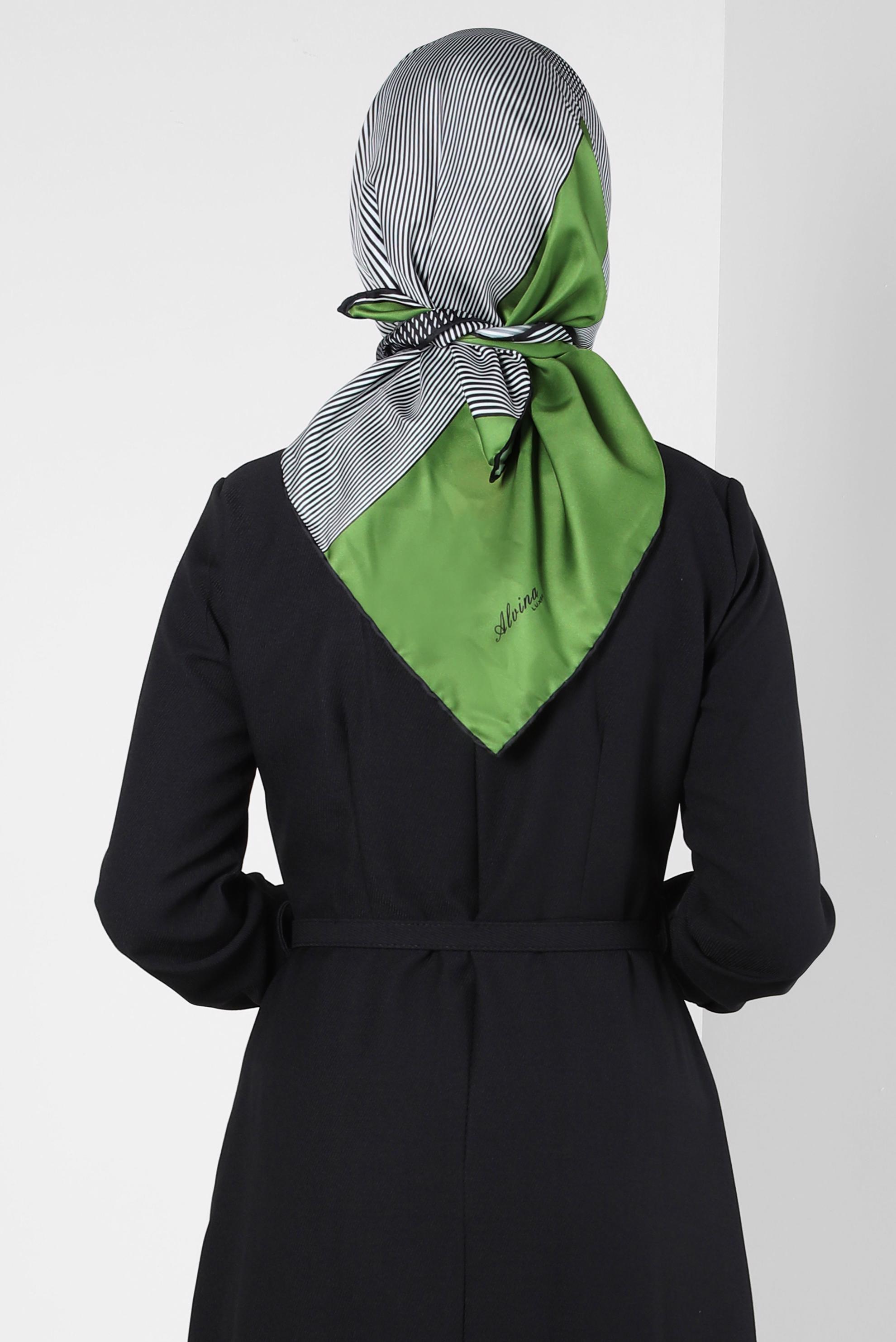 Tesettür giyim SİYAH ALVİNA DİJİTAL EŞARP 8262