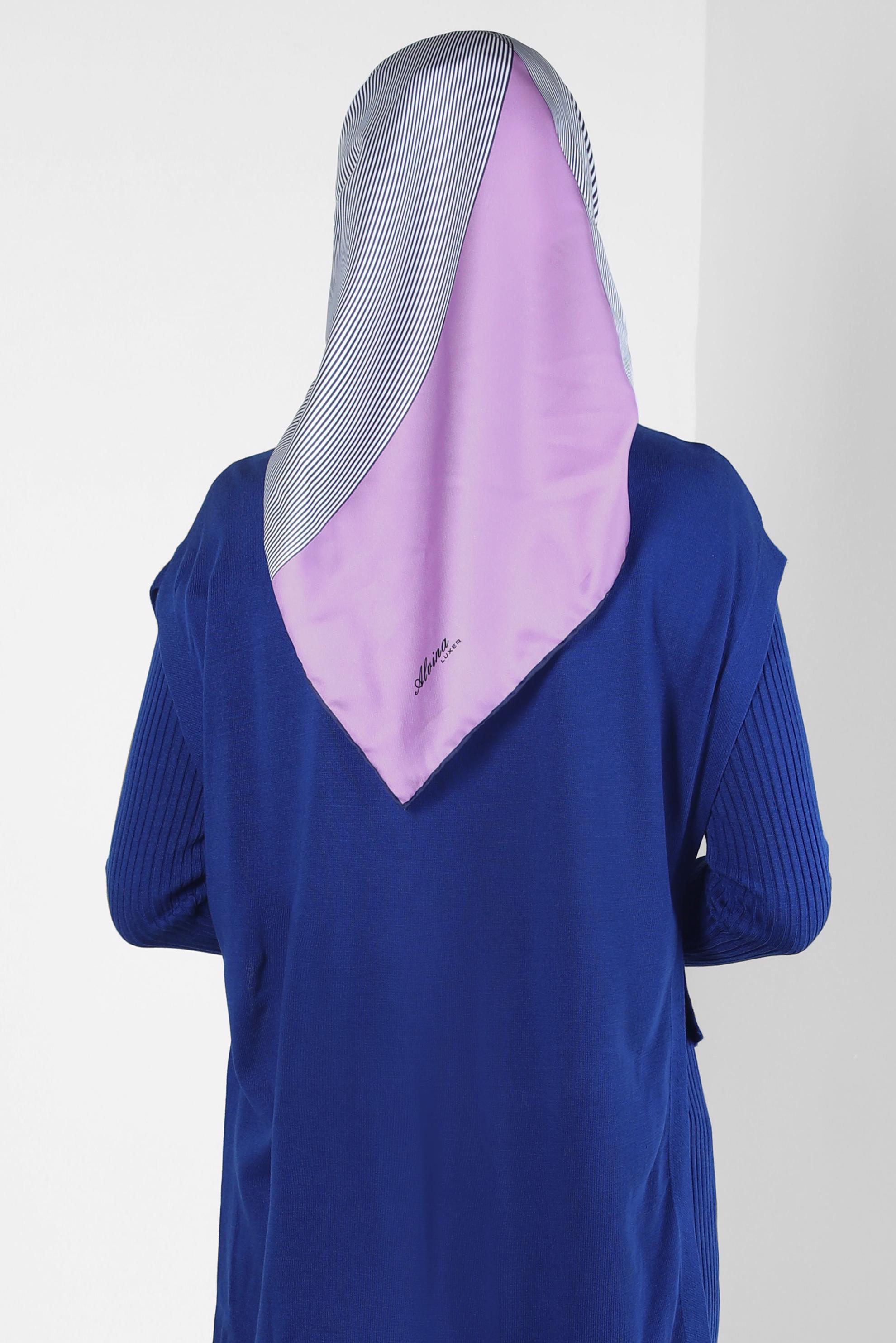 Tesettür giyim LACİVERT ALVİNA DİJİTAL EŞARP 8262