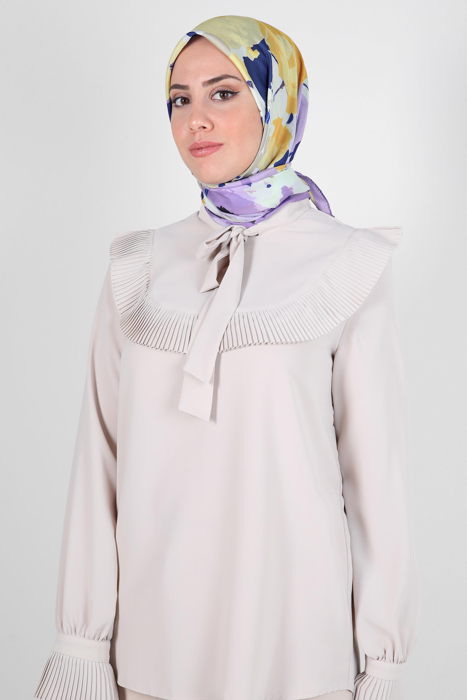 Tesettür giyim MOR ALVİNA DESENLİ EŞARP 8264