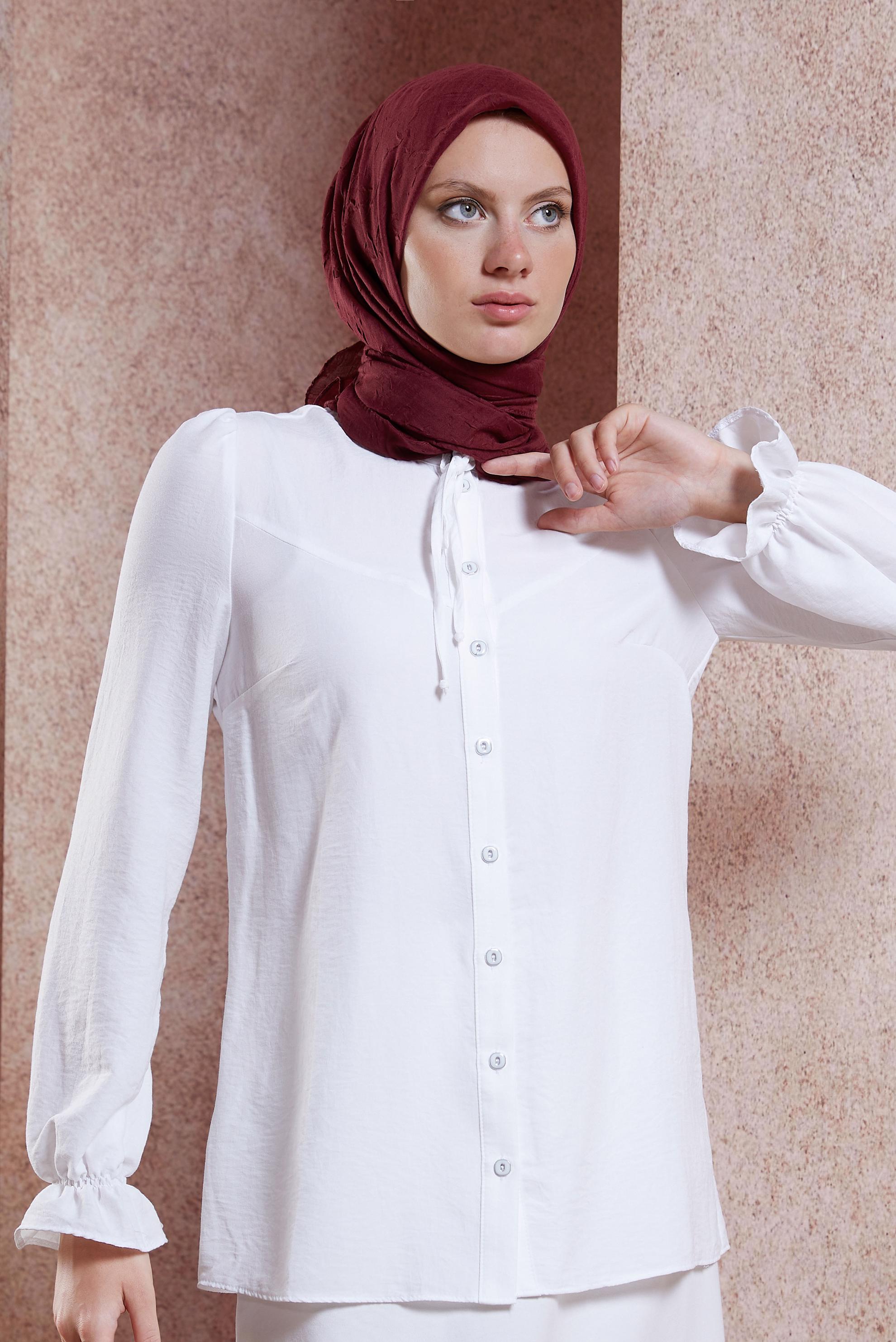 Tesettür giyim KIRMIZI ALVİNA KRAŞ EŞARP 8233