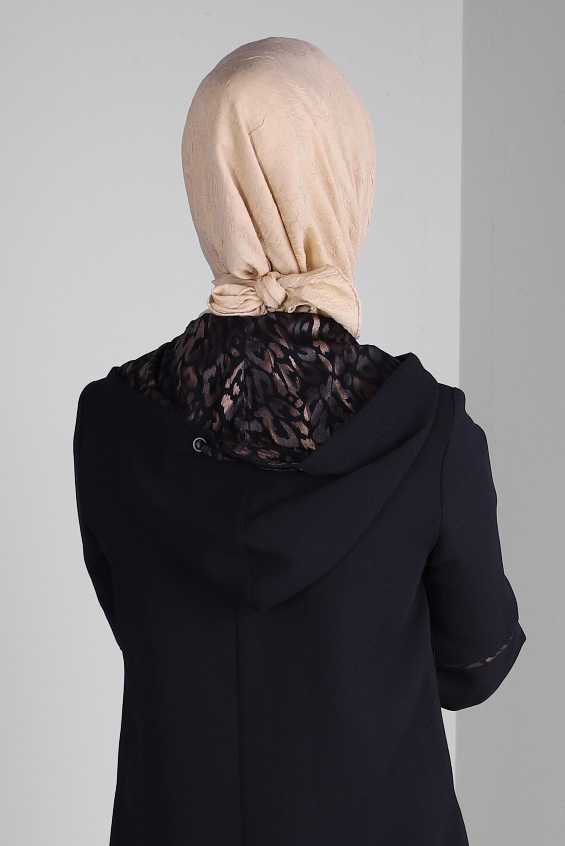 Tesettür giyim BEJ ALVİNA KRAŞ EŞARP 8233