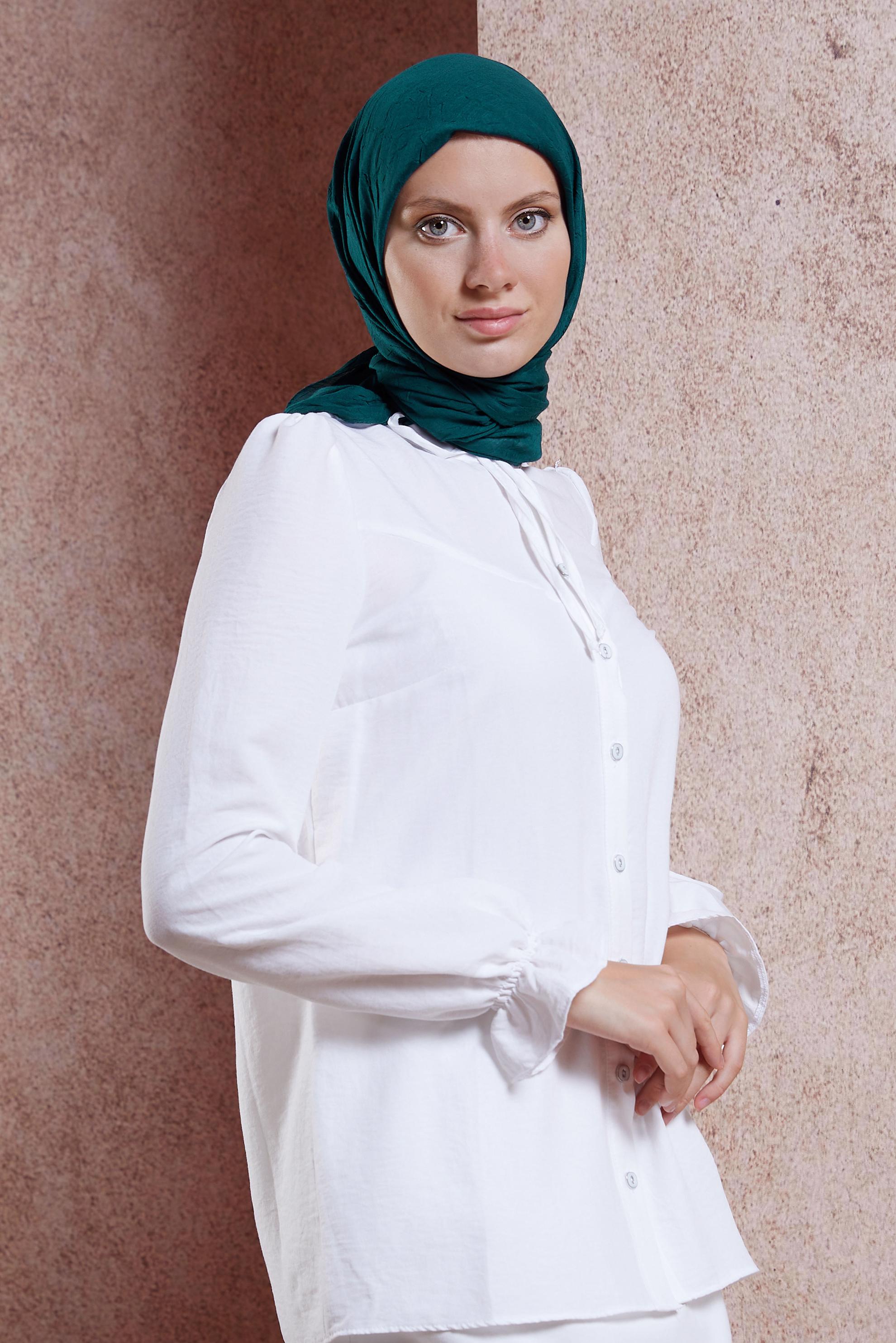 Tesettür giyim MAVİ ALVİNA KRAŞ EŞARP 8233