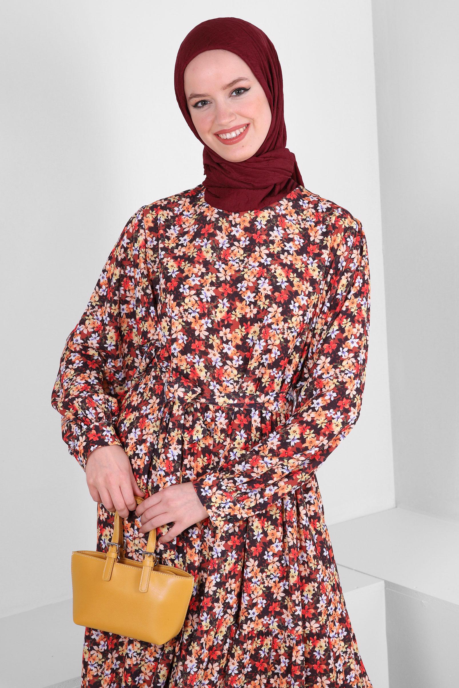 Tesettür giyim BORDO ALVİNA KRAŞ EŞARP 8233