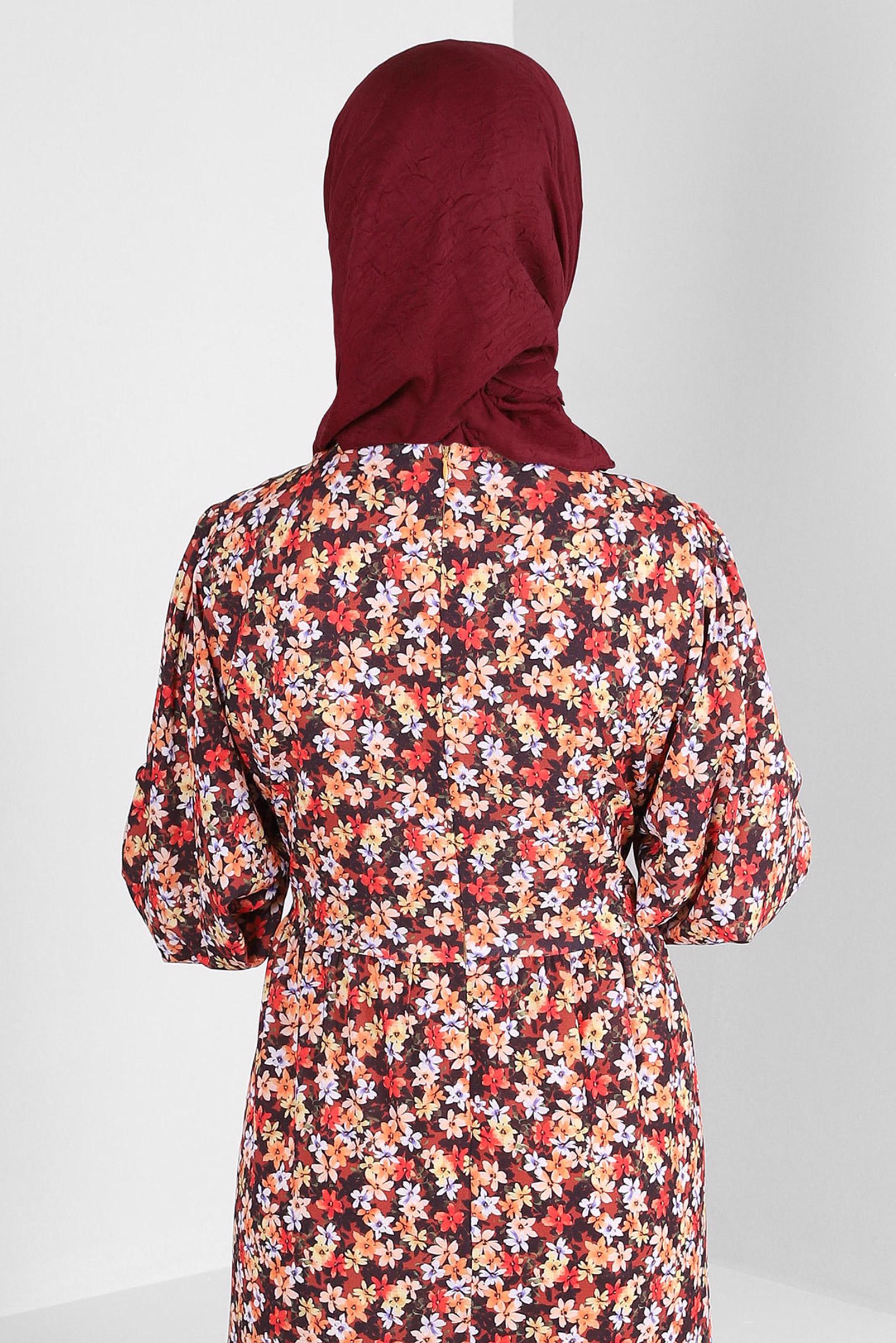 Tesettür giyim BORDO ALVİNA KRAŞ EŞARP 8233