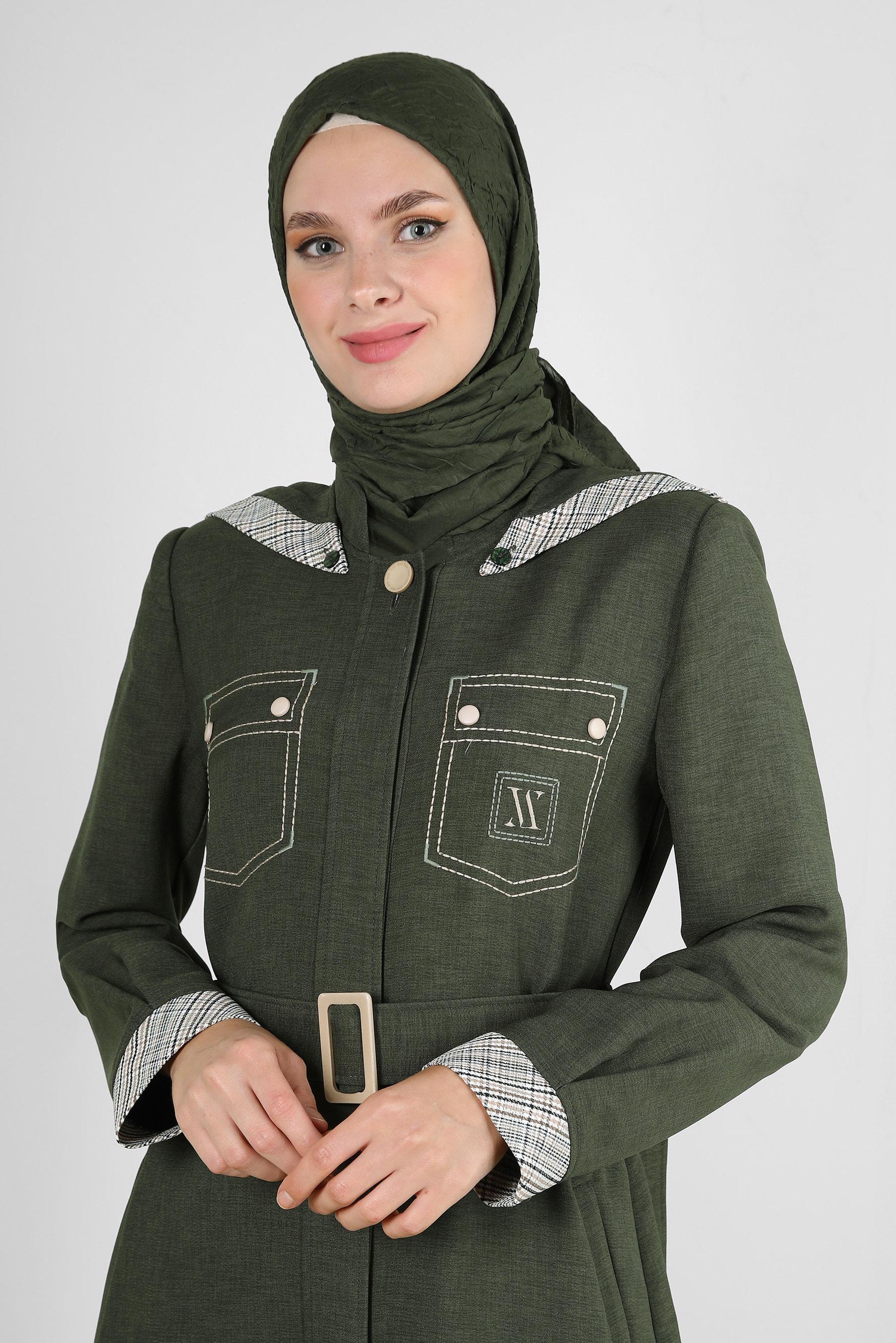 Tesettür giyim HAKİ ALVİNA KRAŞ EŞARP 8233