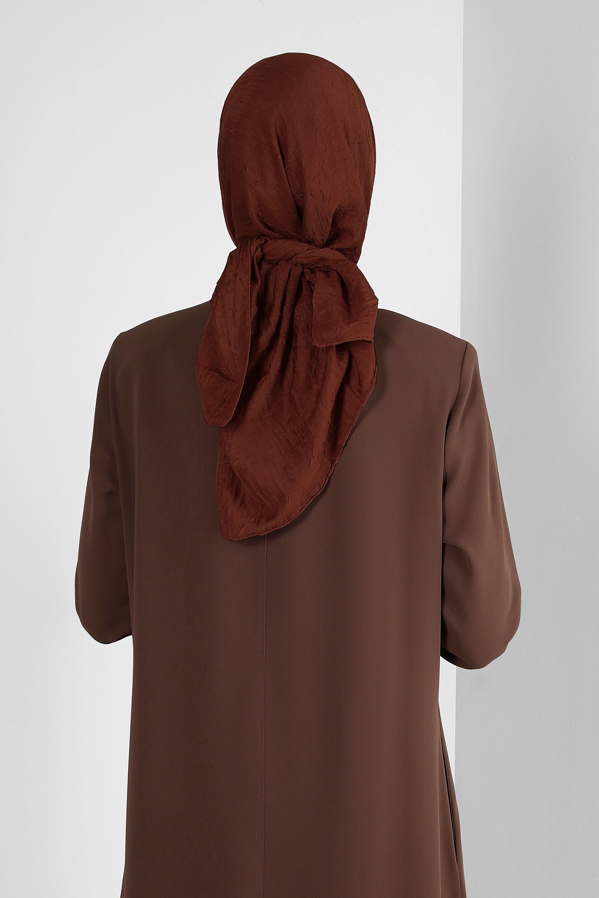 Tesettür giyim TURUNCU ALVİNA KRAŞ EŞARP 8233