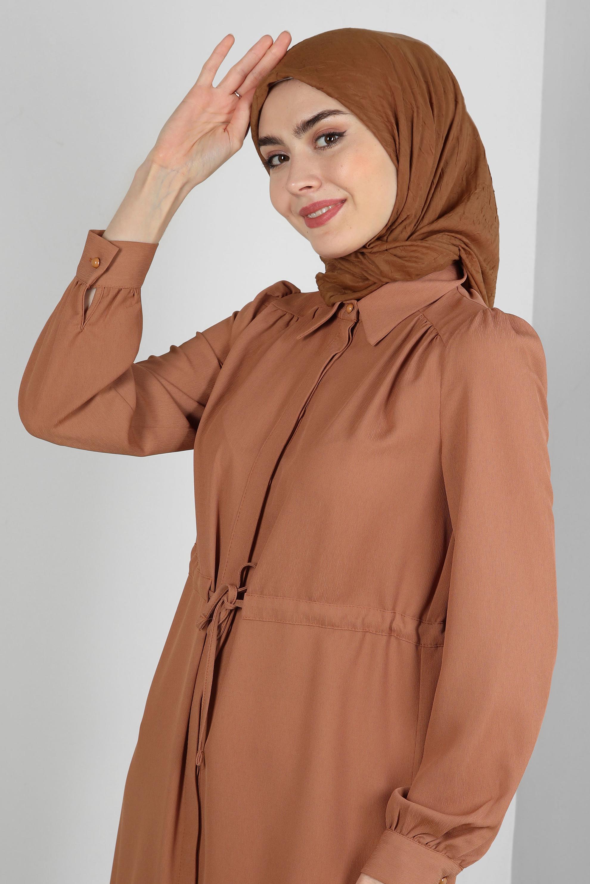 Tesettür giyim TABA ALVİNA KRAŞ EŞARP 8233